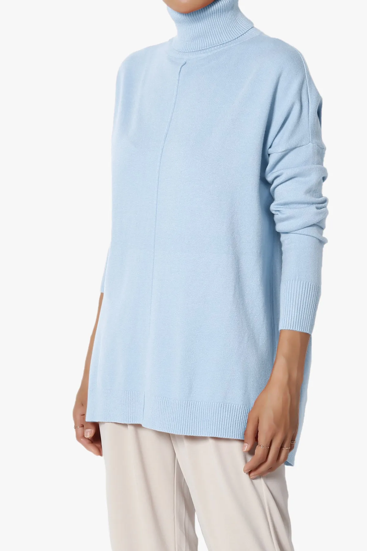 Henley Turtle Neck Knit Sweater