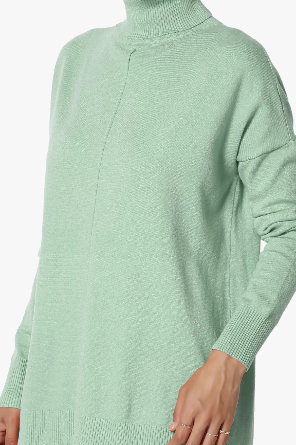 Henley Turtle Neck Knit Sweater
