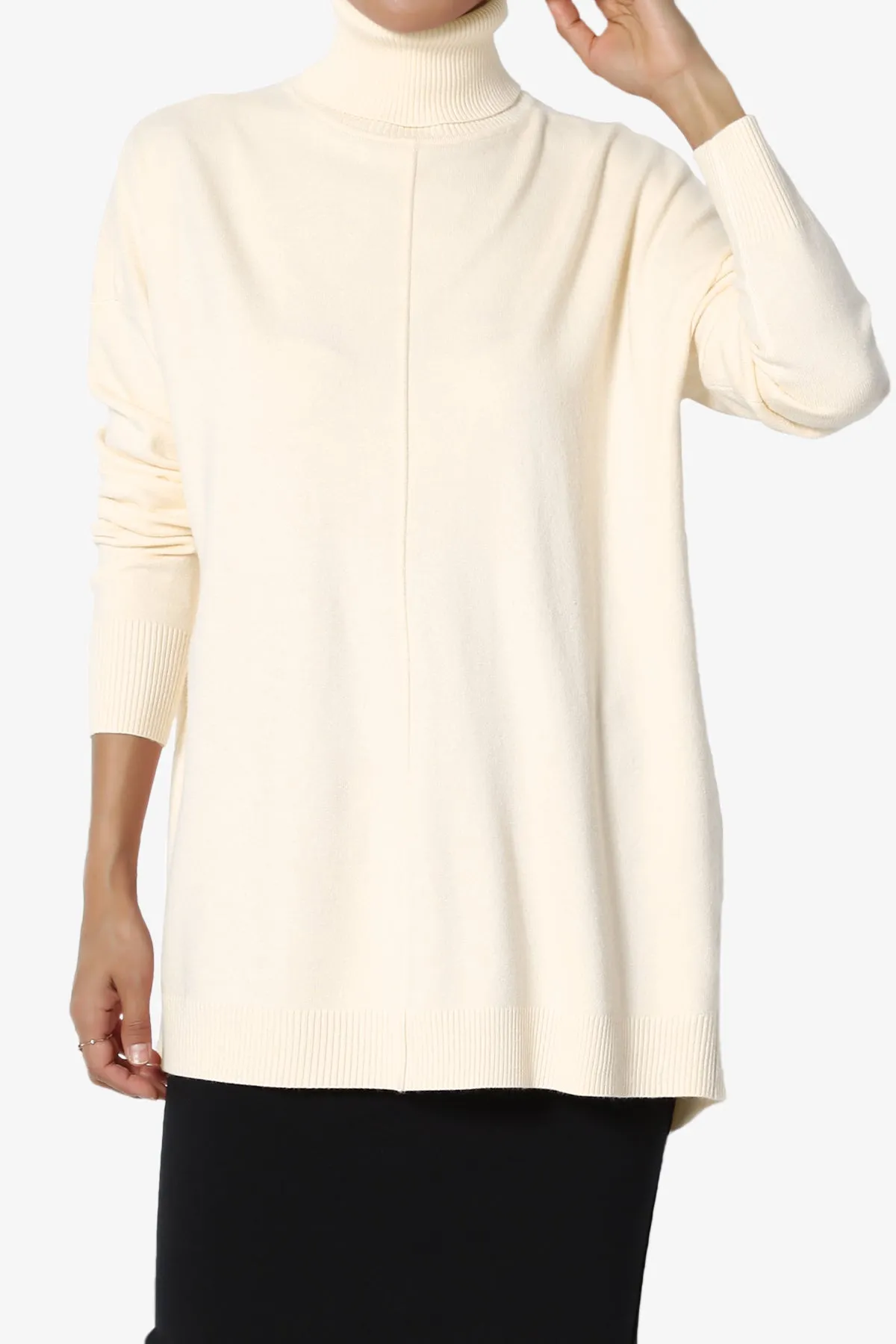 Henley Turtle Neck Knit Sweater