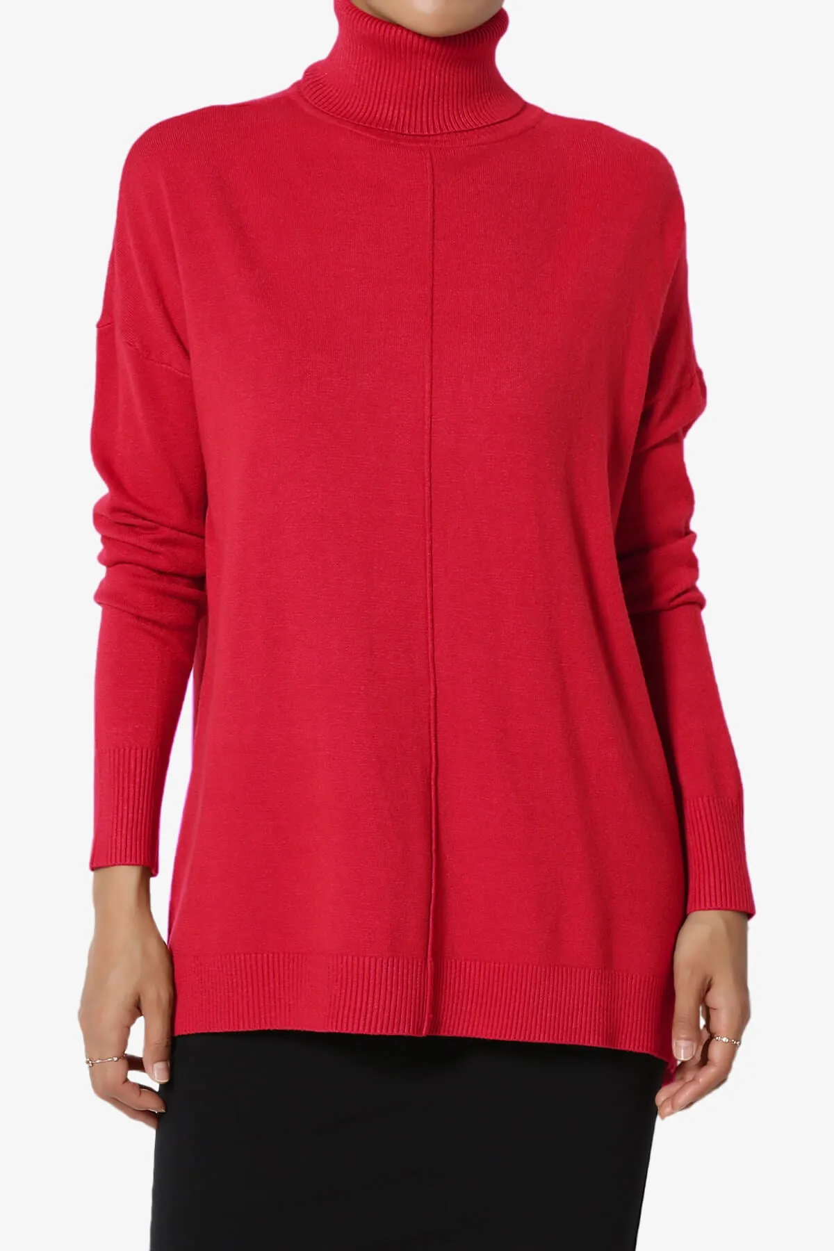 Henley Turtle Neck Knit Sweater