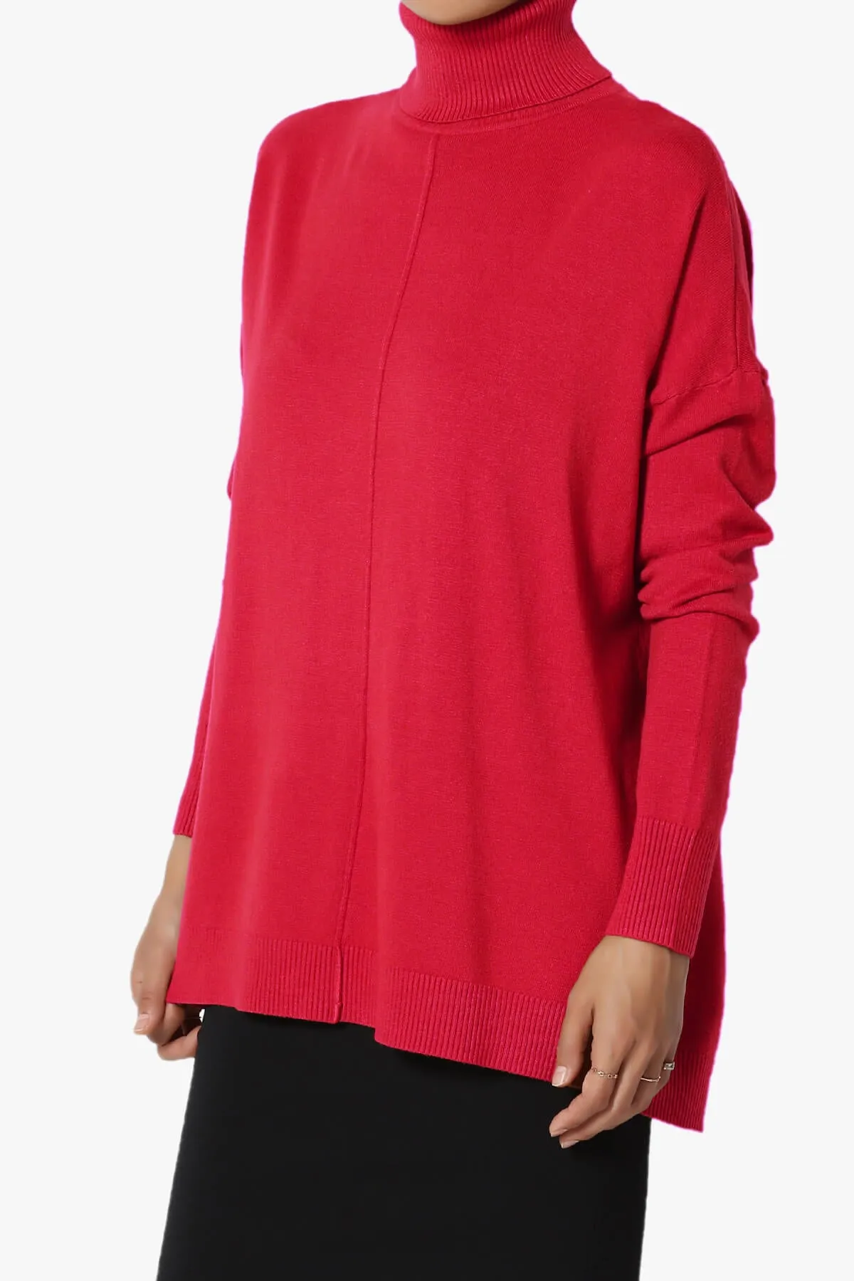 Henley Turtle Neck Knit Sweater