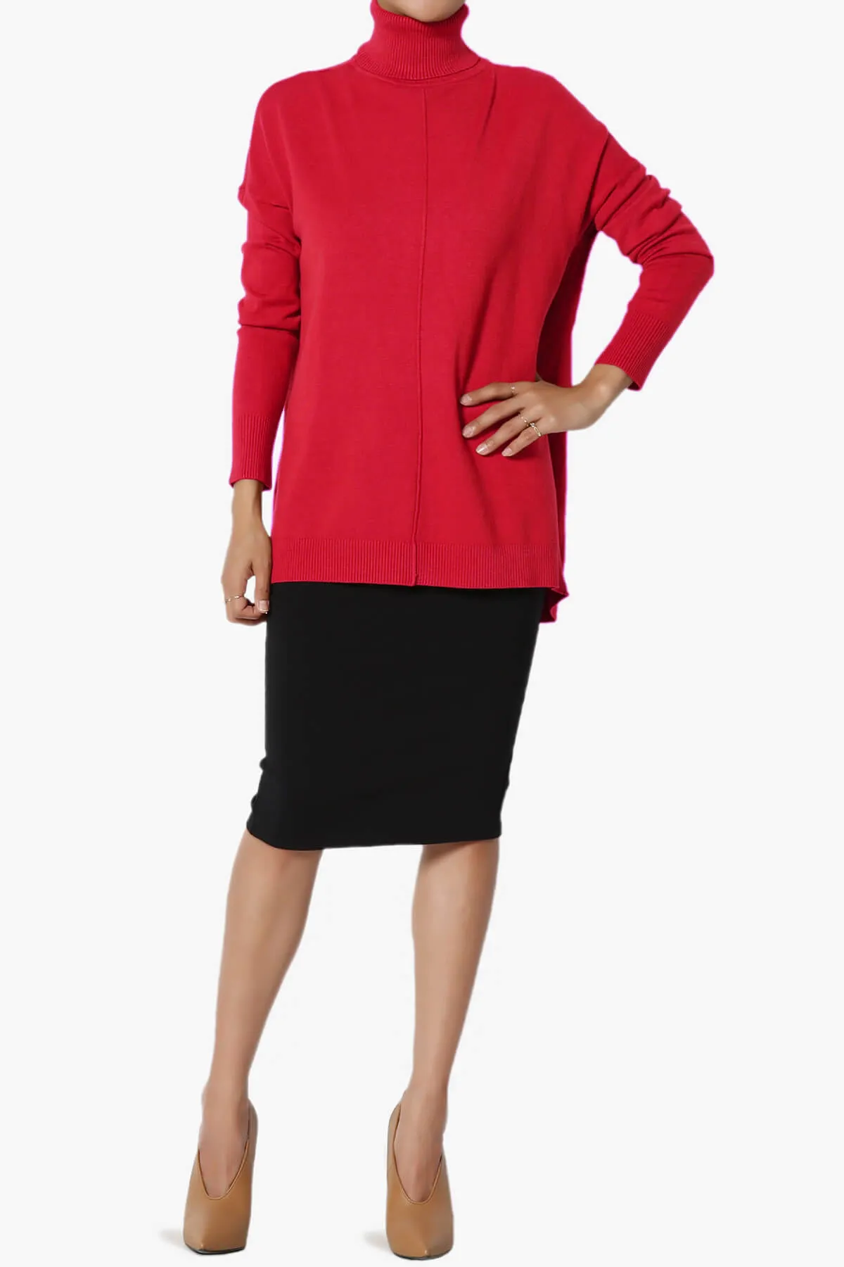 Henley Turtle Neck Knit Sweater