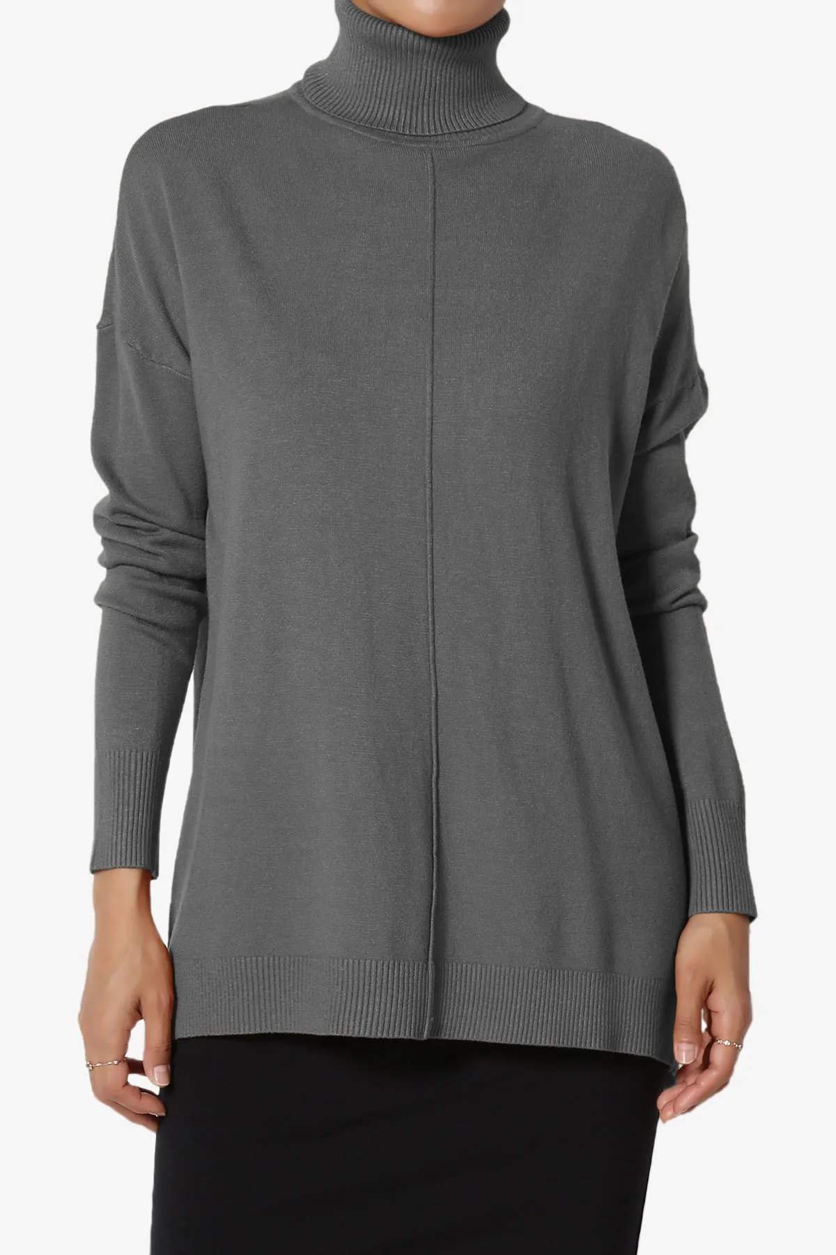 Henley Turtle Neck Knit Sweater