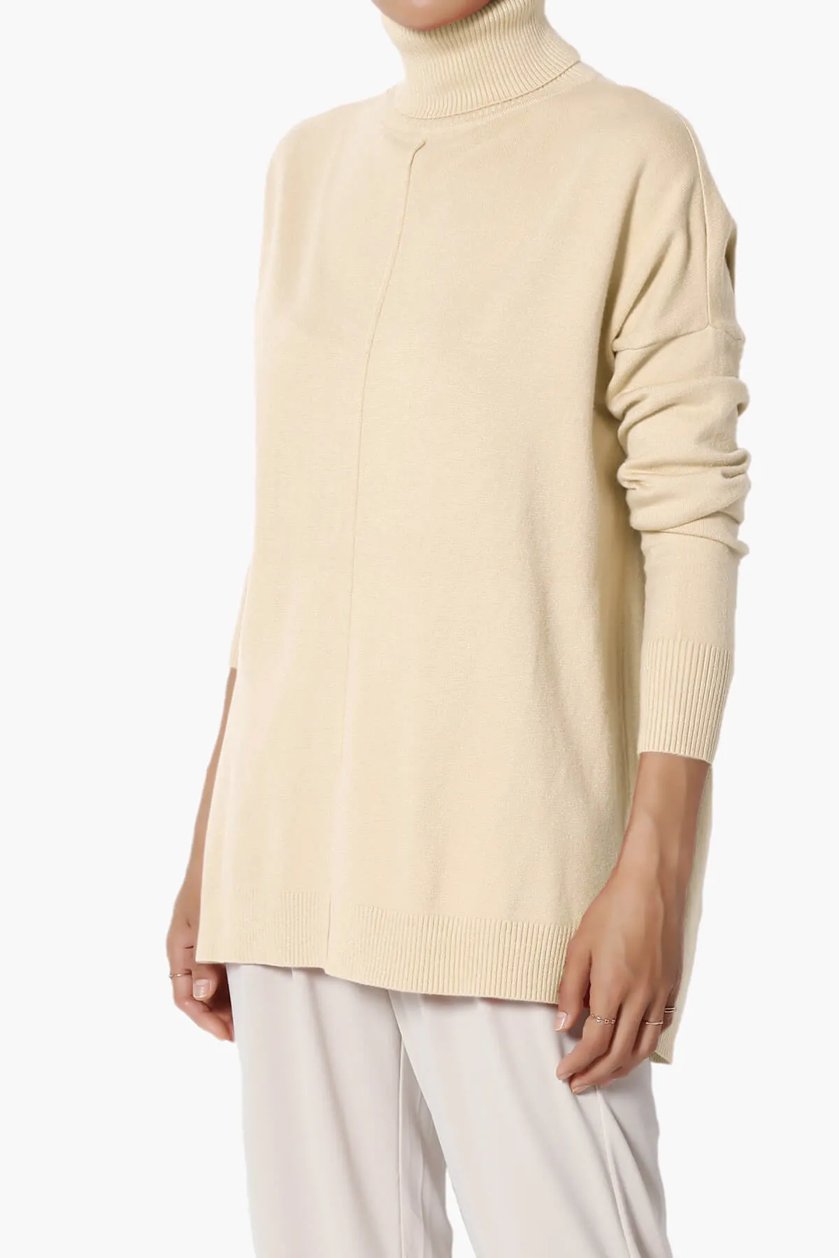 Henley Turtle Neck Knit Sweater
