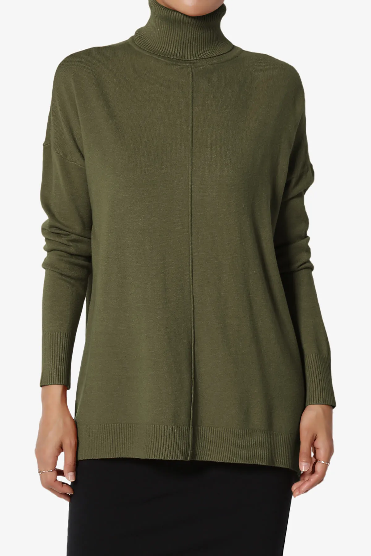 Henley Turtle Neck Knit Sweater