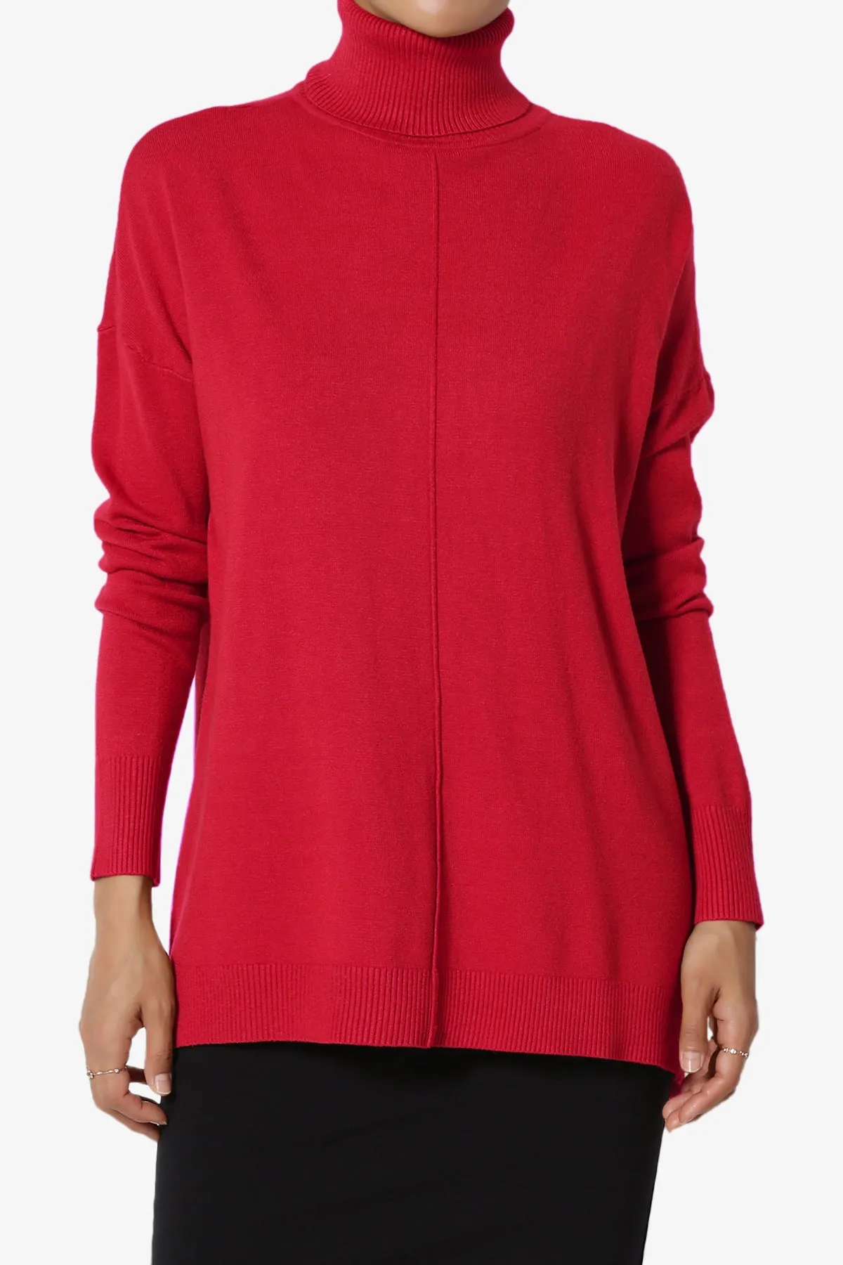 Henley Turtle Neck Knit Sweater