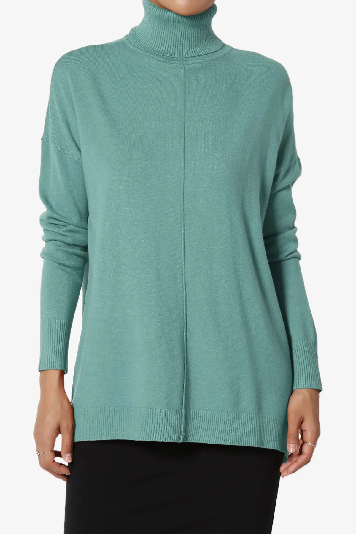 Henley Turtle Neck Knit Sweater
