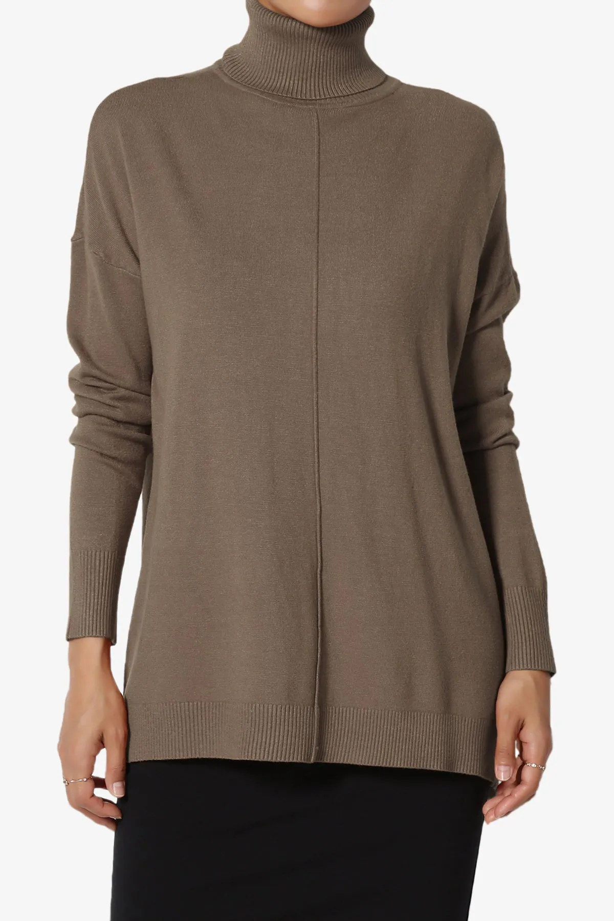 Henley Turtle Neck Knit Sweater