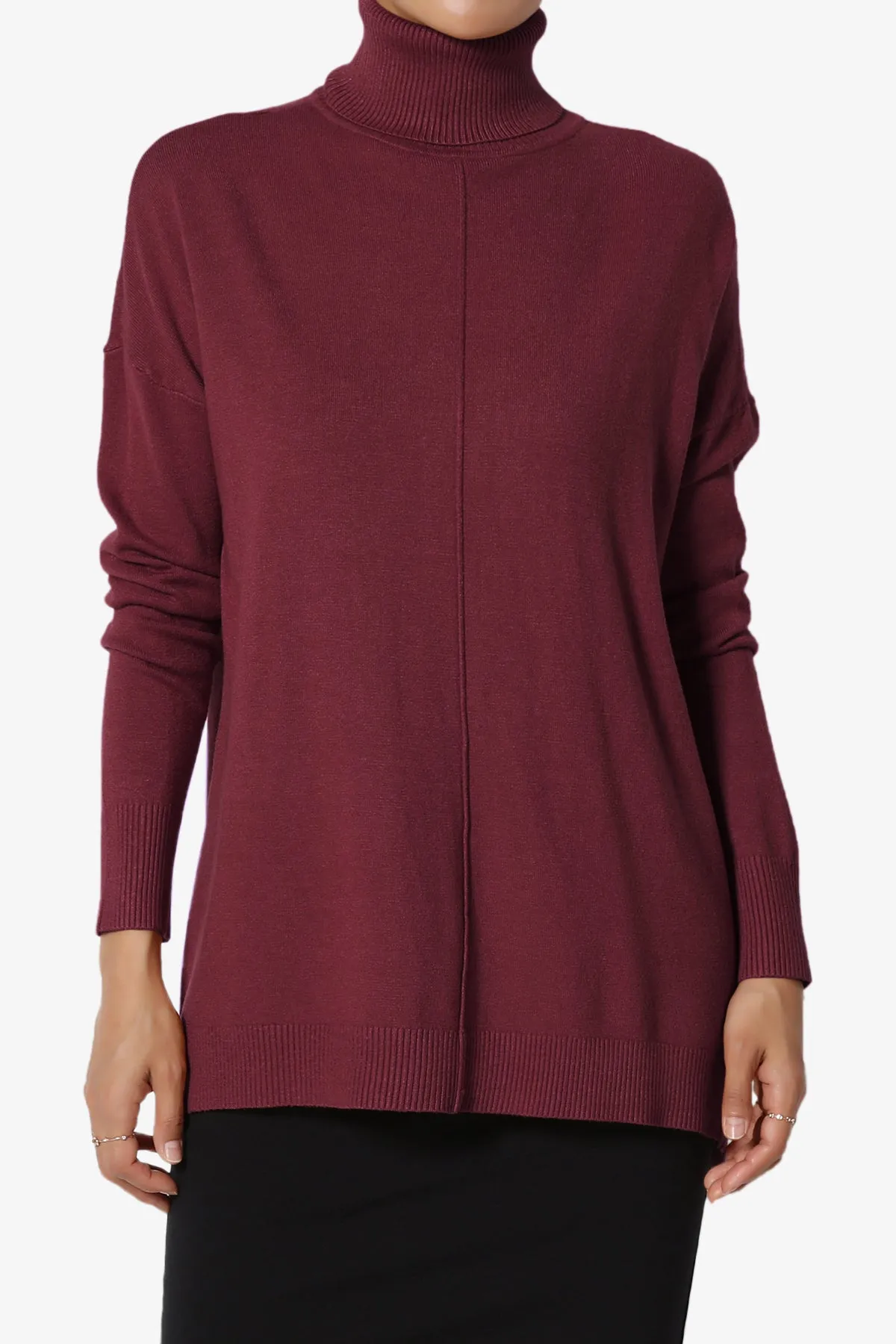 Henley Turtle Neck Knit Sweater