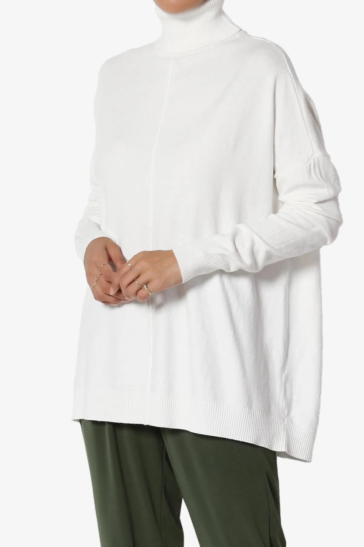 Henley Turtle Neck Knit Sweater