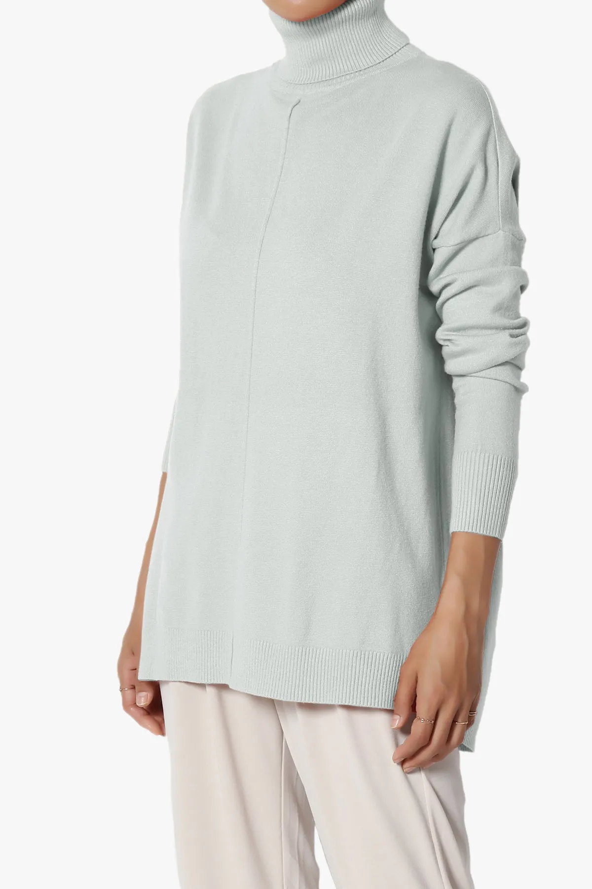 Henley Turtle Neck Knit Sweater