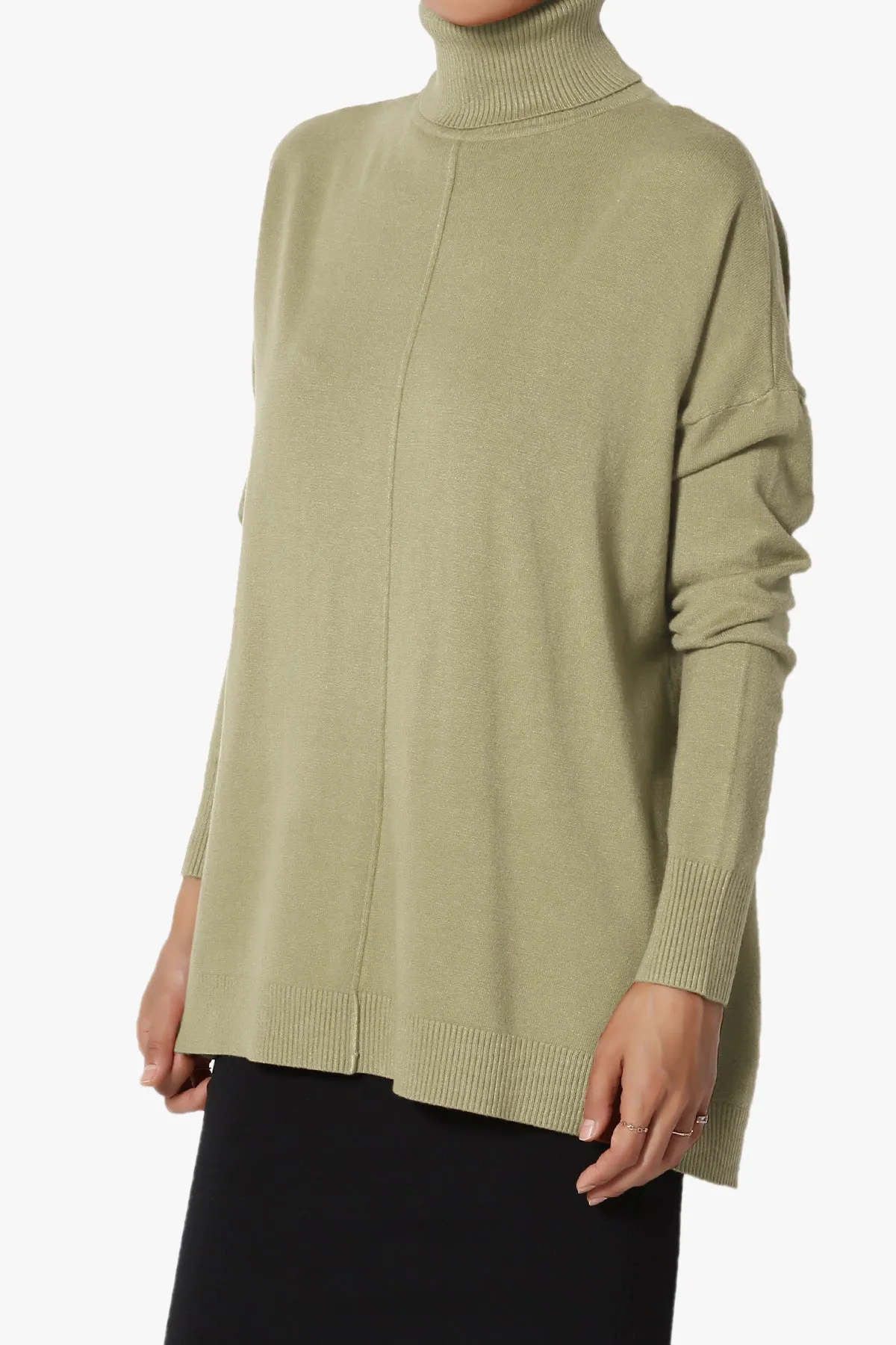 Henley Turtle Neck Knit Sweater