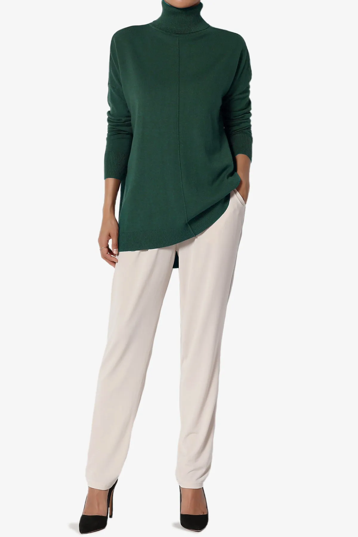 Henley Turtle Neck Knit Sweater