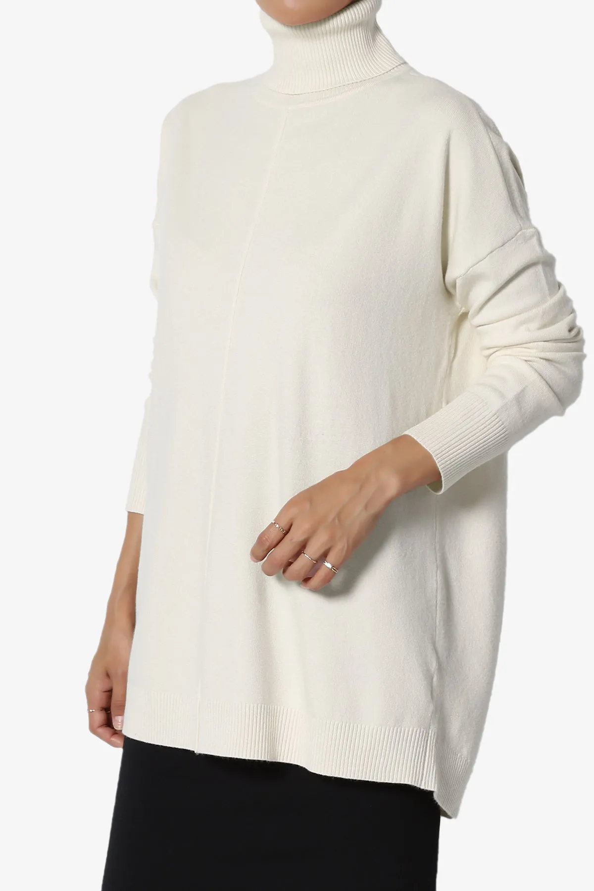 Henley Turtle Neck Knit Sweater
