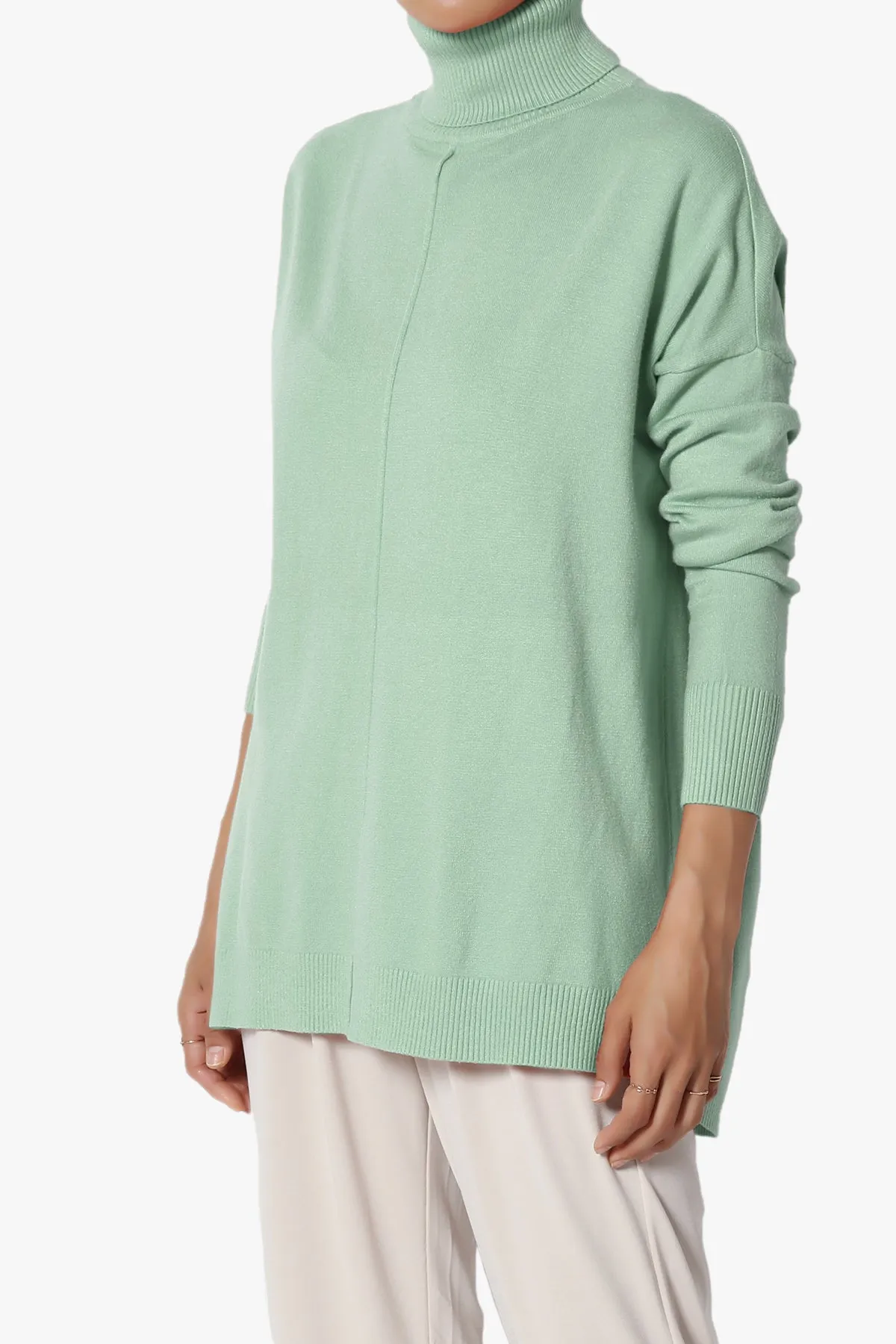 Henley Turtle Neck Knit Sweater