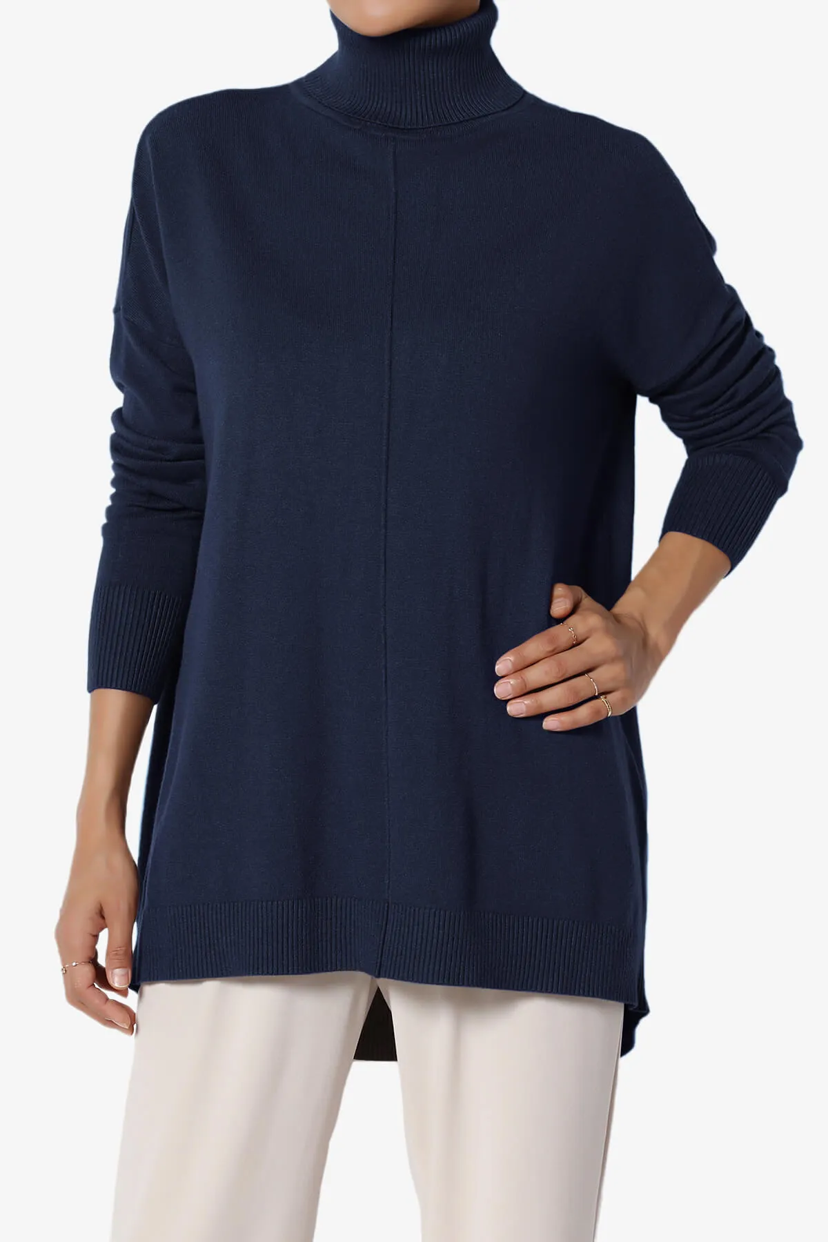 Henley Turtle Neck Knit Sweater