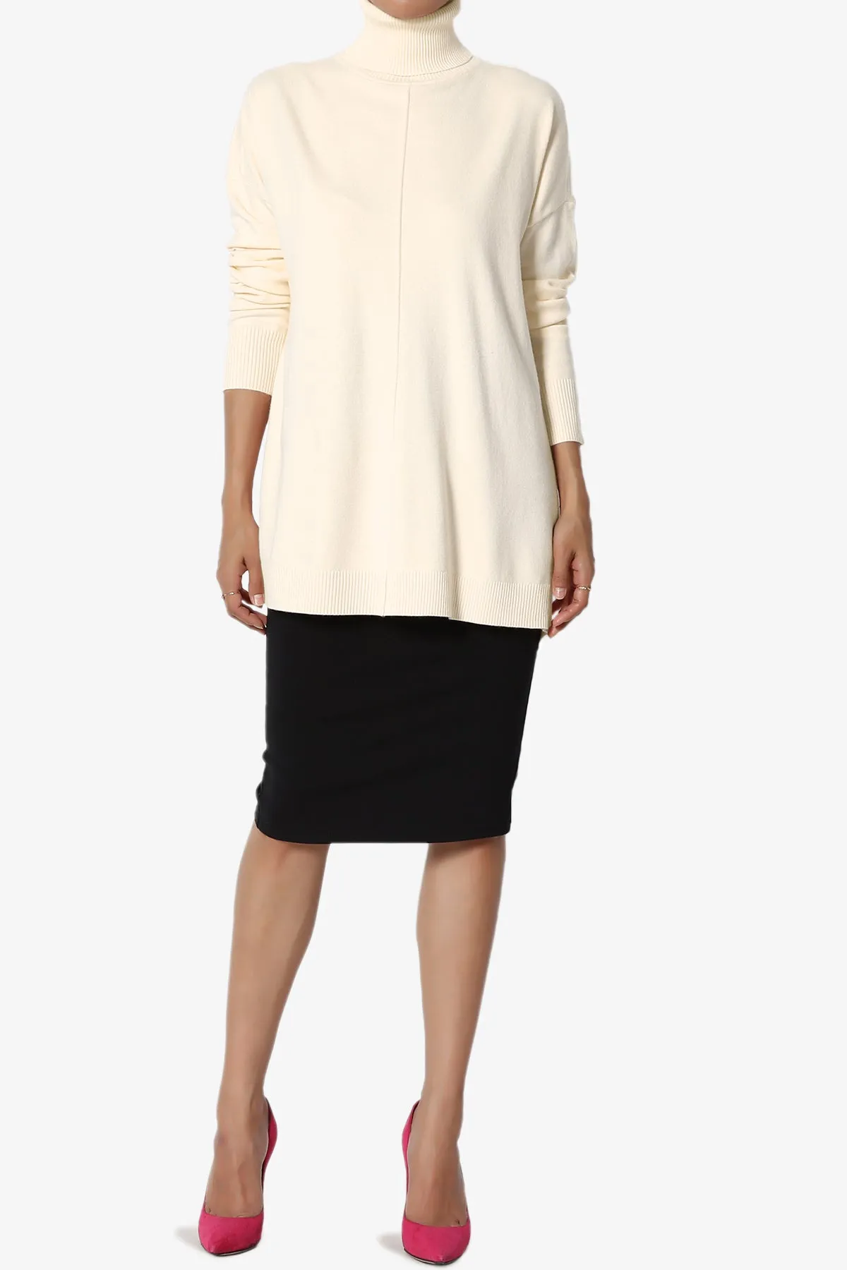 Henley Turtle Neck Knit Sweater
