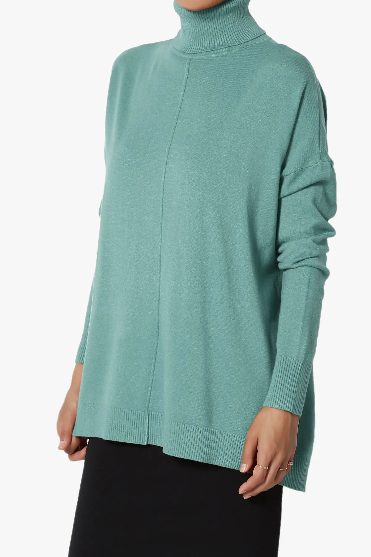 Henley Turtle Neck Knit Sweater