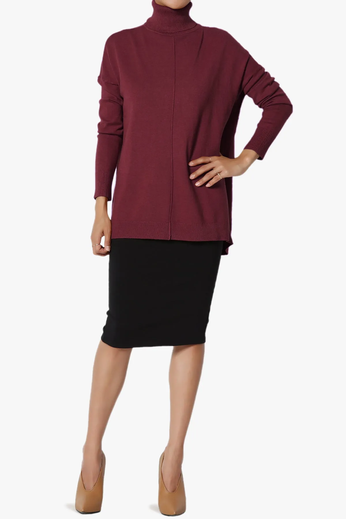 Henley Turtle Neck Knit Sweater