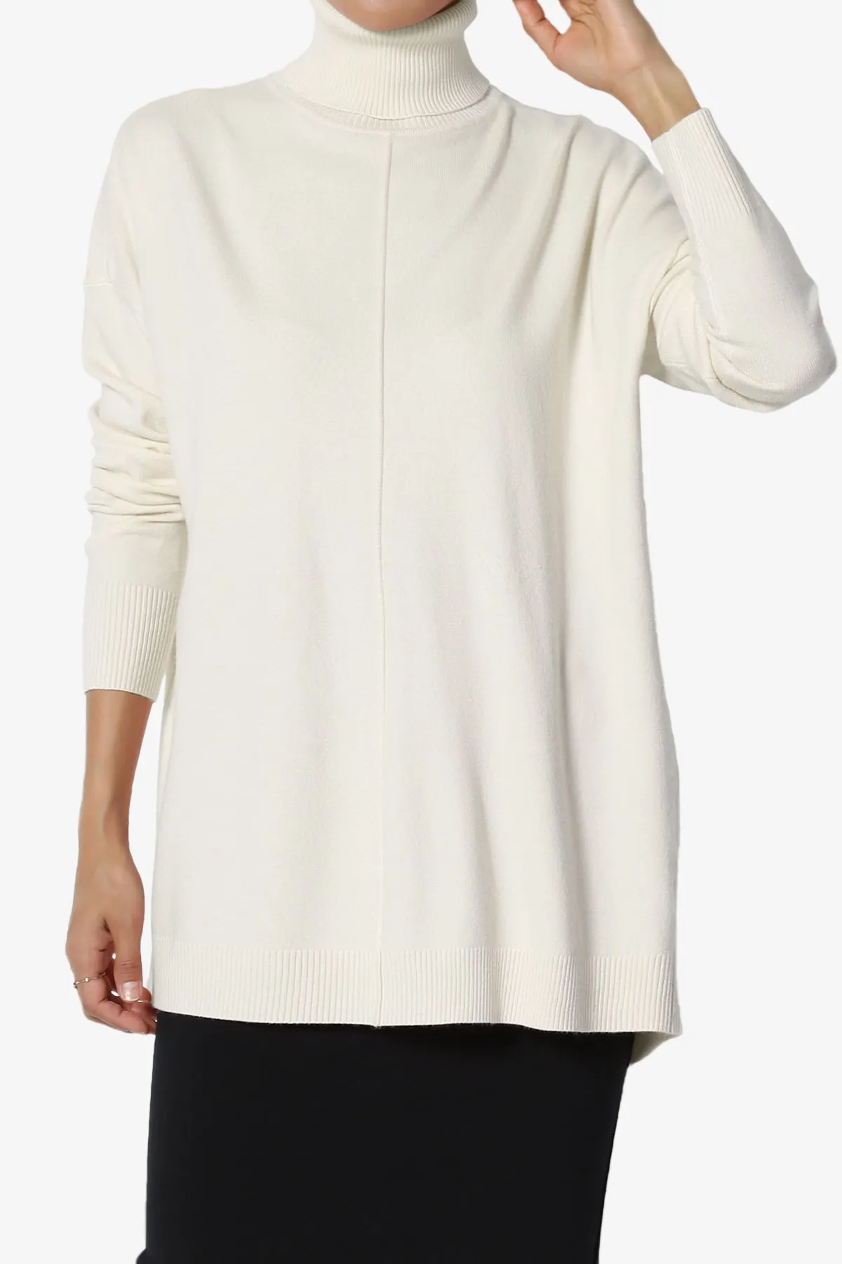 Henley Turtle Neck Knit Sweater