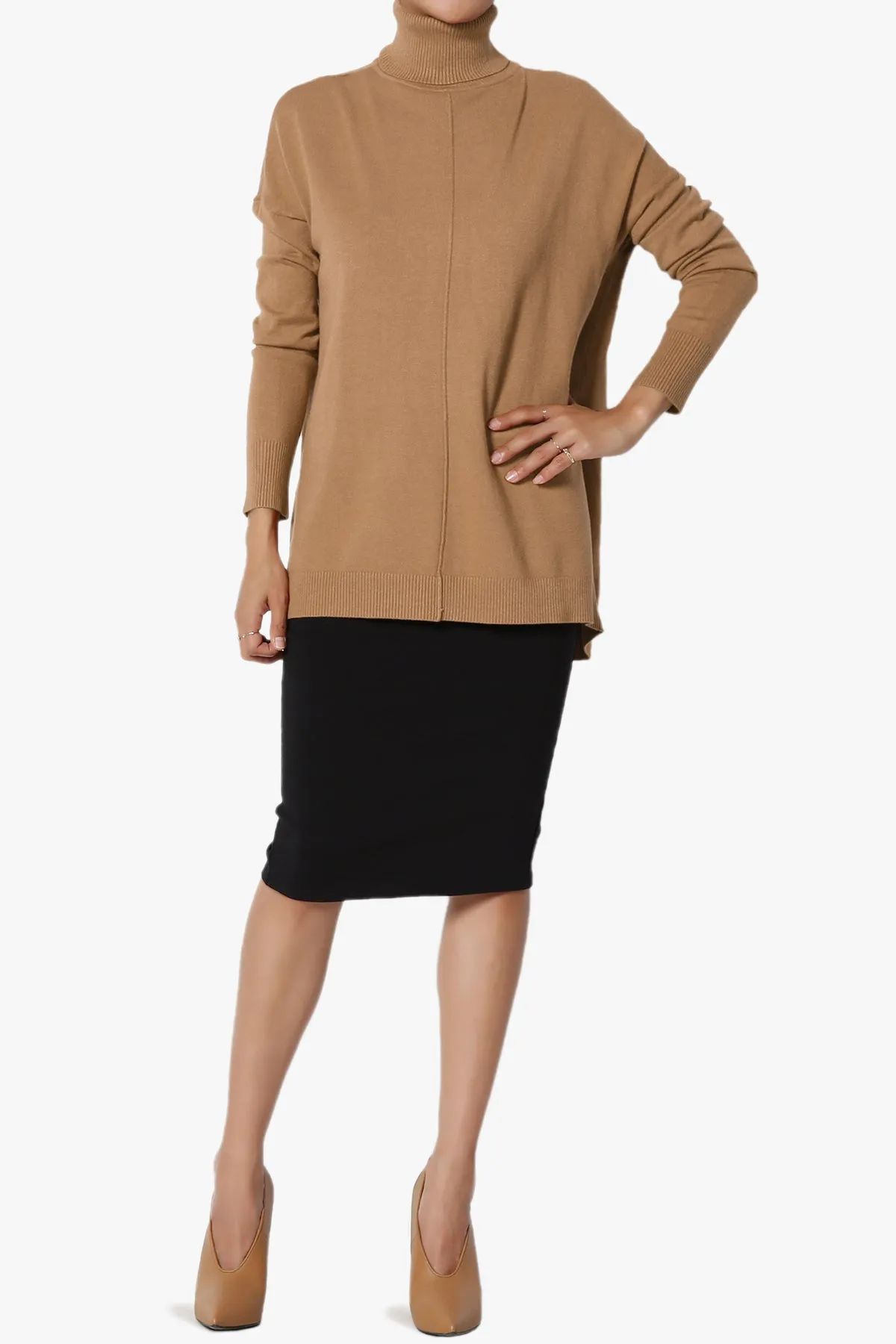 Henley Turtle Neck Knit Sweater