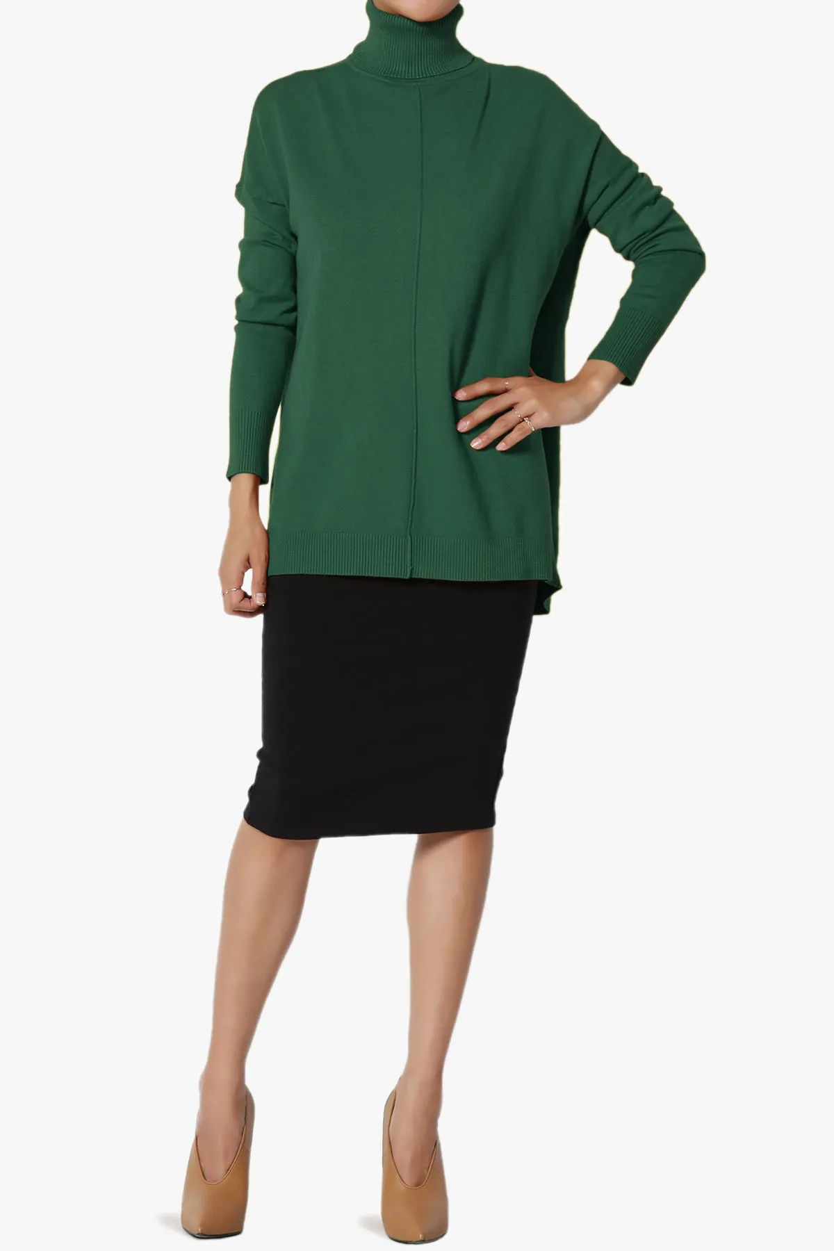 Henley Turtle Neck Knit Sweater