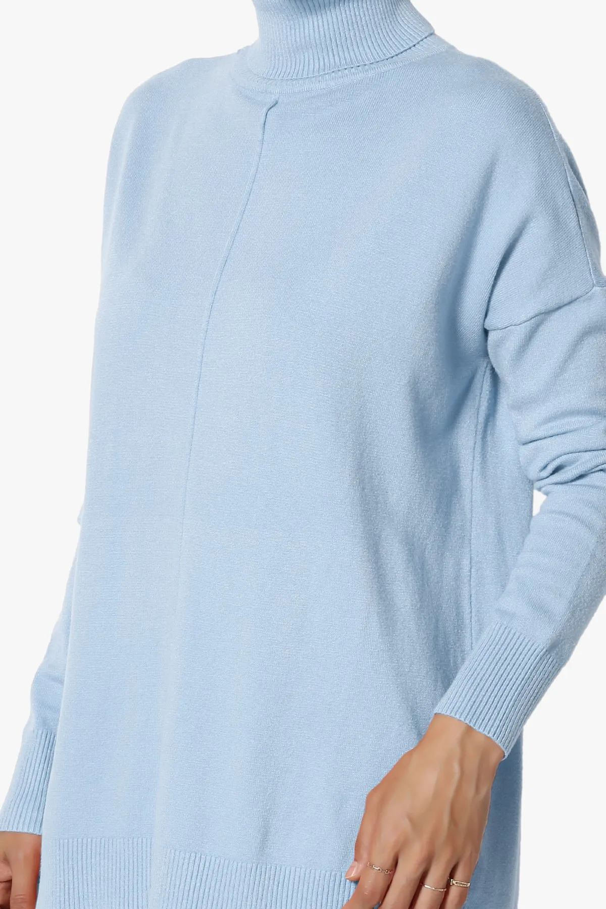 Henley Turtle Neck Knit Sweater