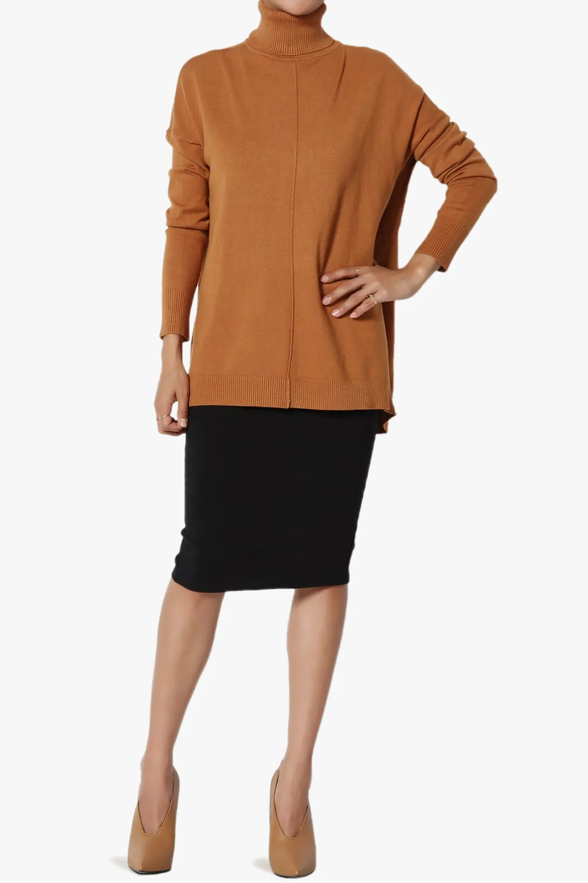 Henley Turtle Neck Knit Sweater