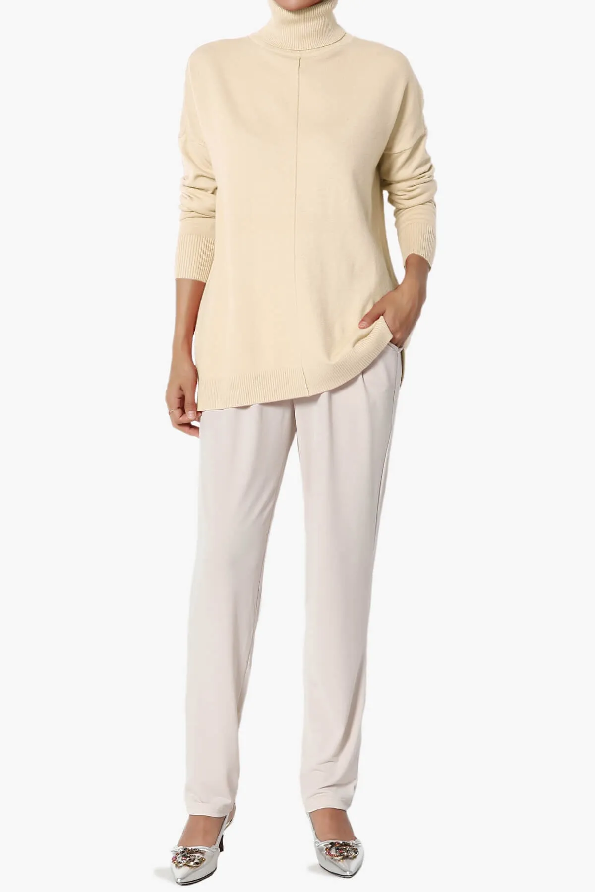 Henley Turtle Neck Knit Sweater