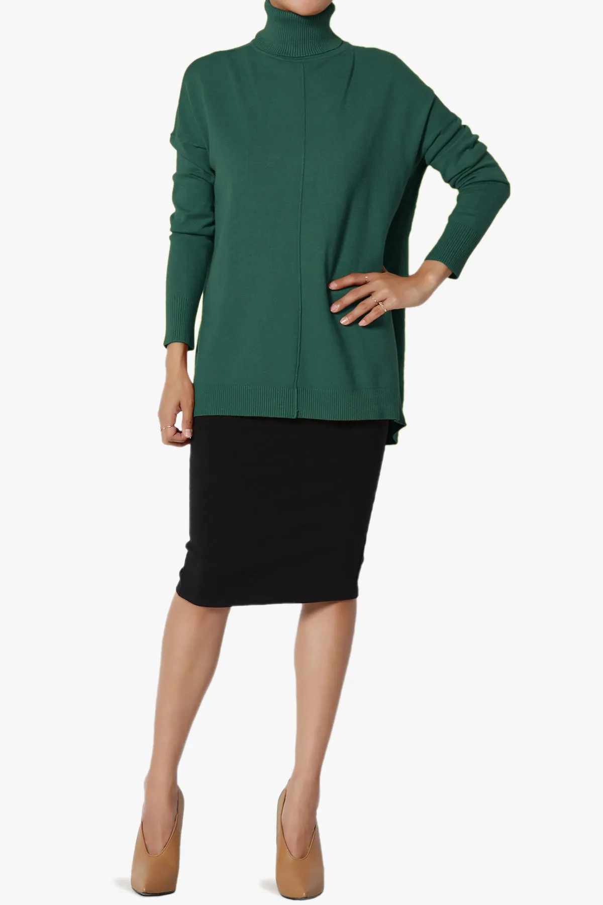Henley Turtle Neck Knit Sweater