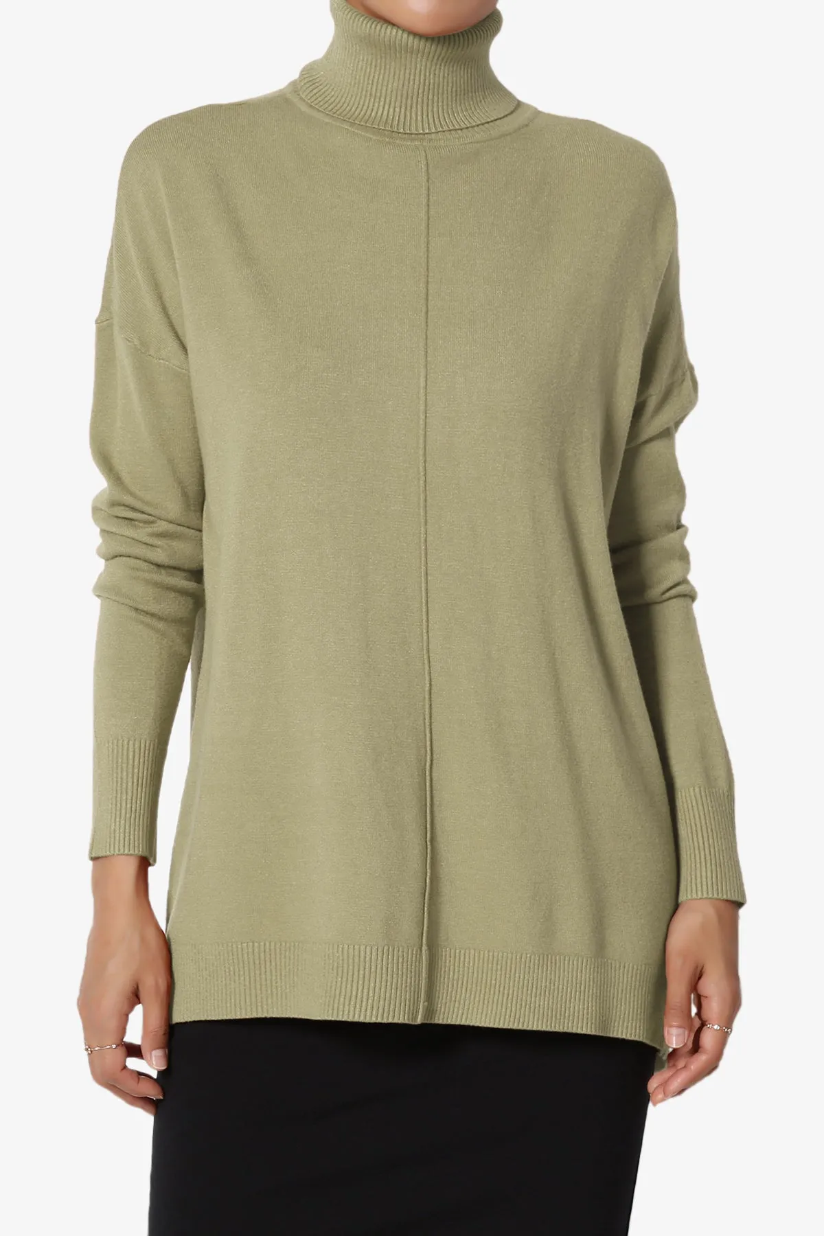Henley Turtle Neck Knit Sweater