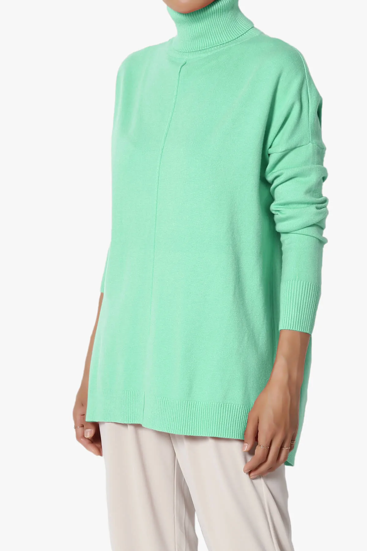 Henley Turtle Neck Knit Sweater