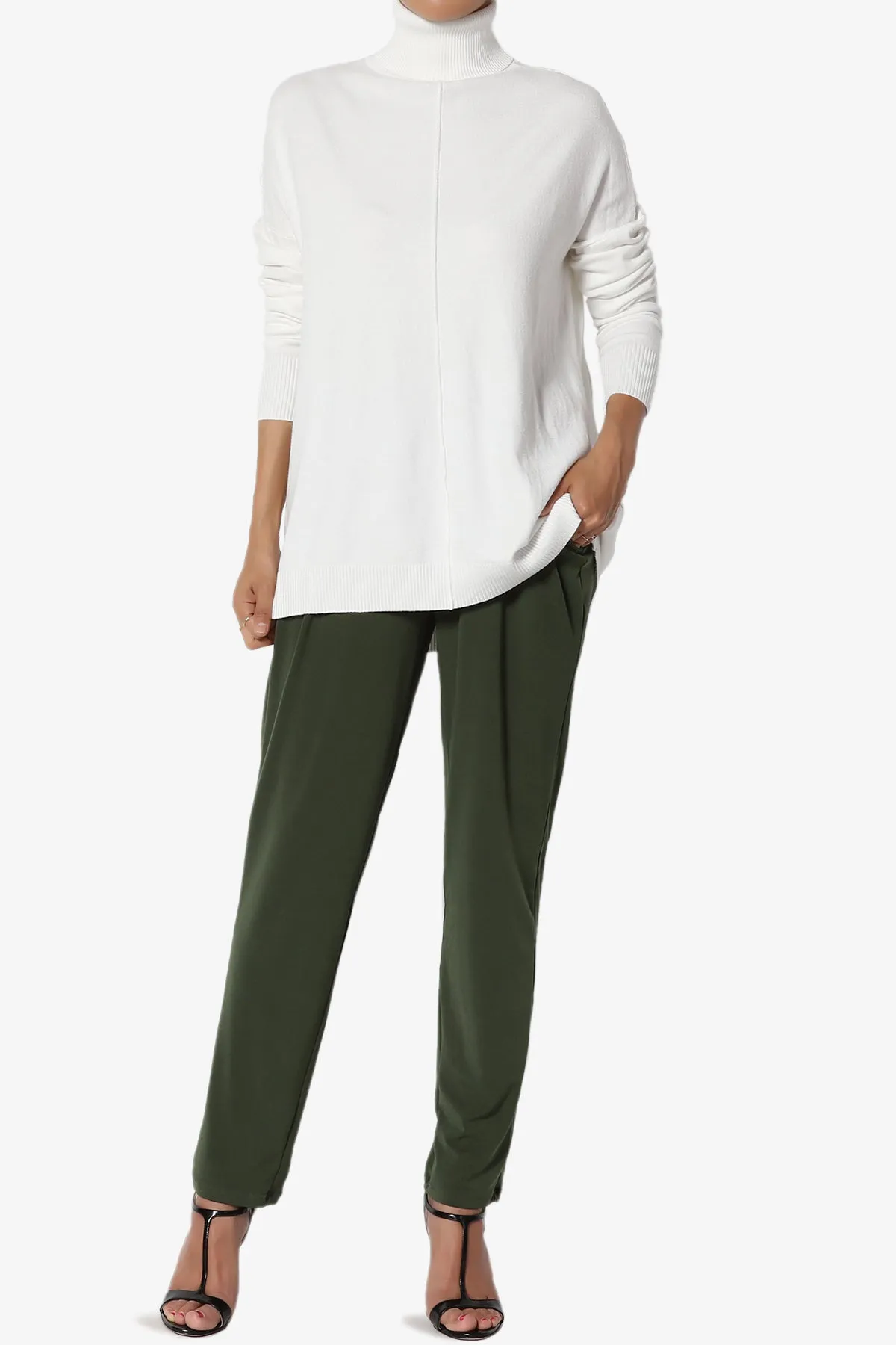 Henley Turtle Neck Knit Sweater