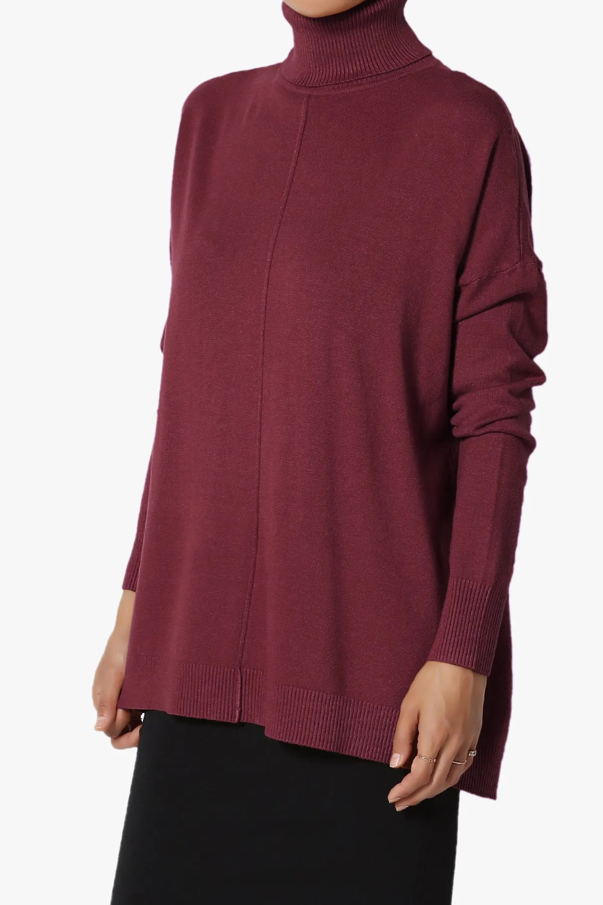 Henley Turtle Neck Knit Sweater