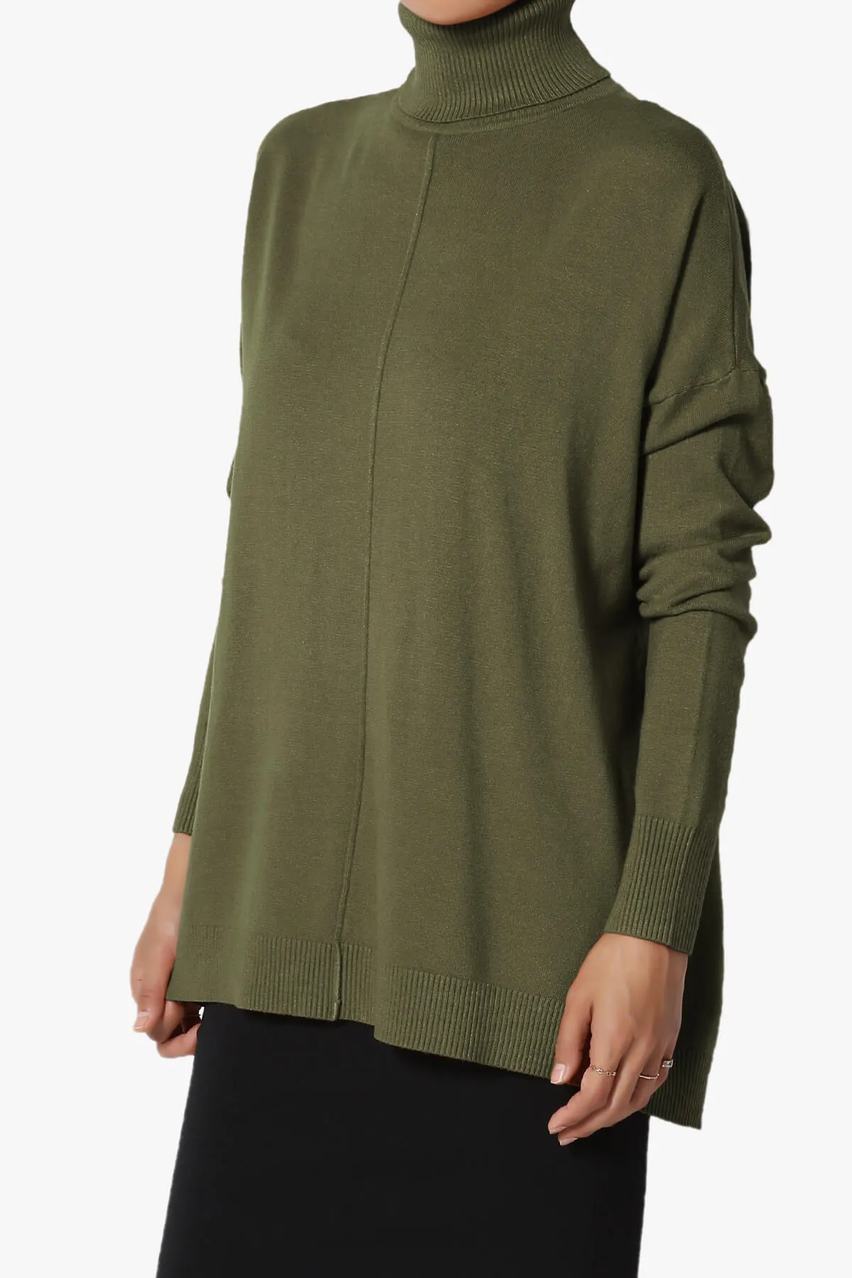 Henley Turtle Neck Knit Sweater