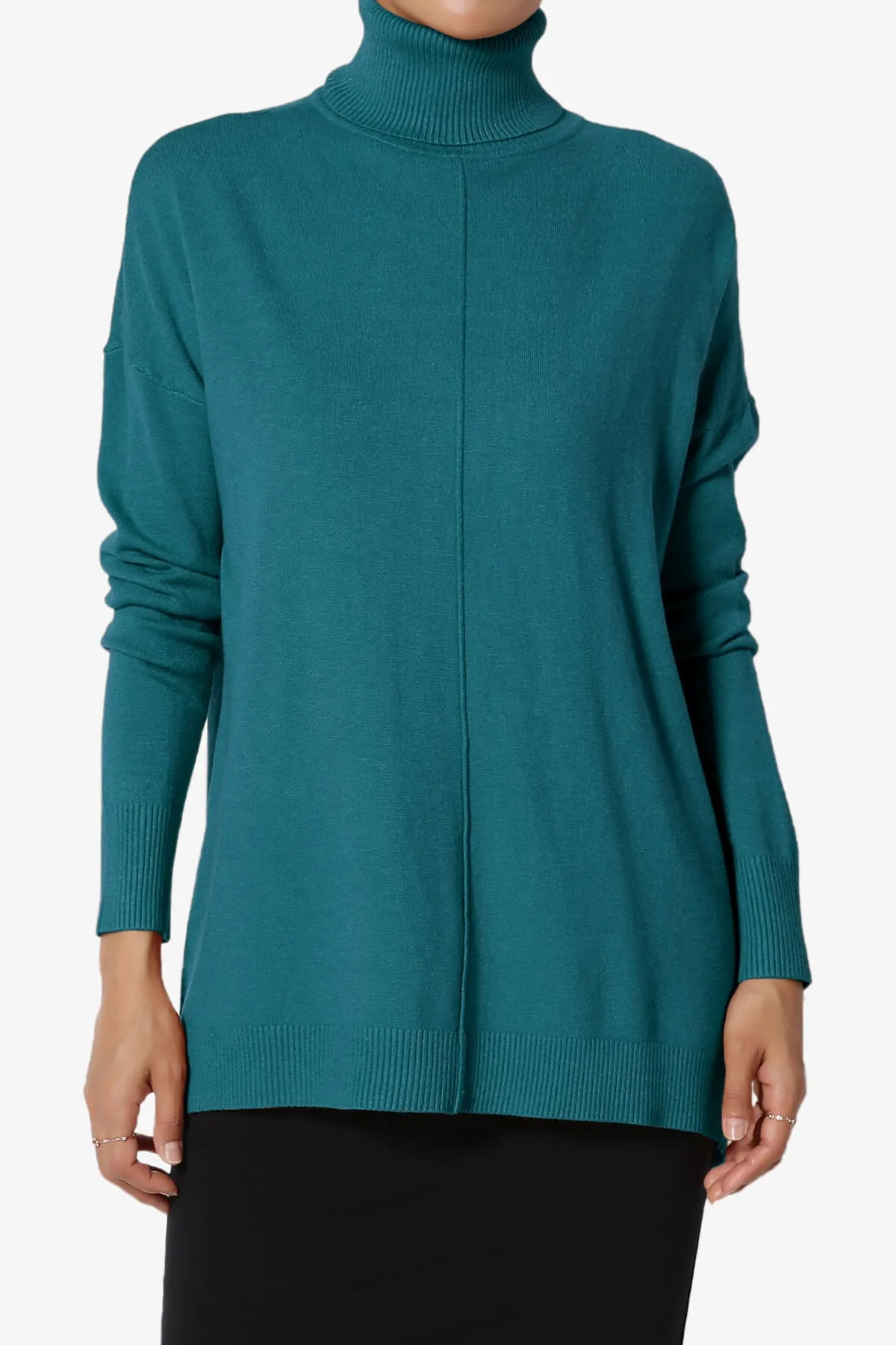 Henley Turtle Neck Knit Sweater
