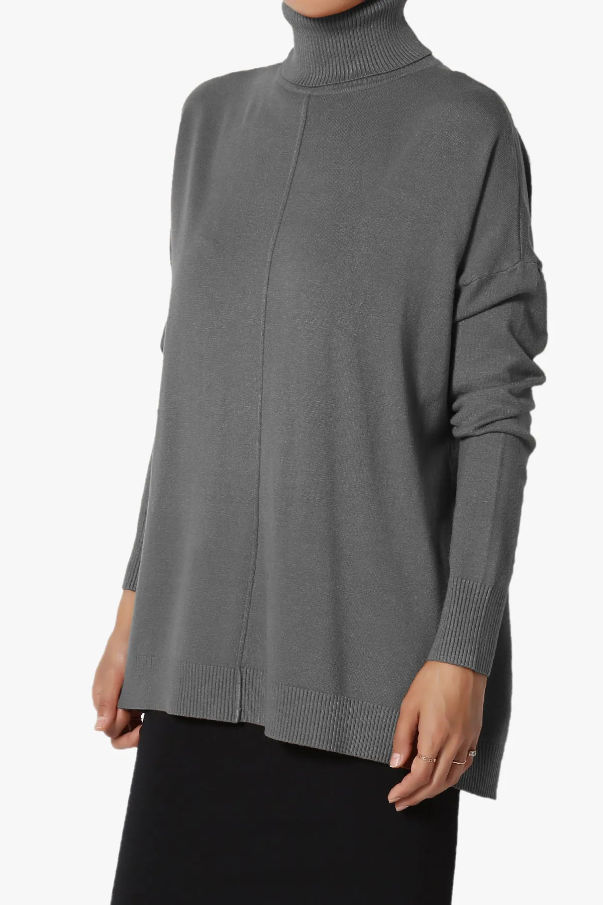Henley Turtle Neck Knit Sweater