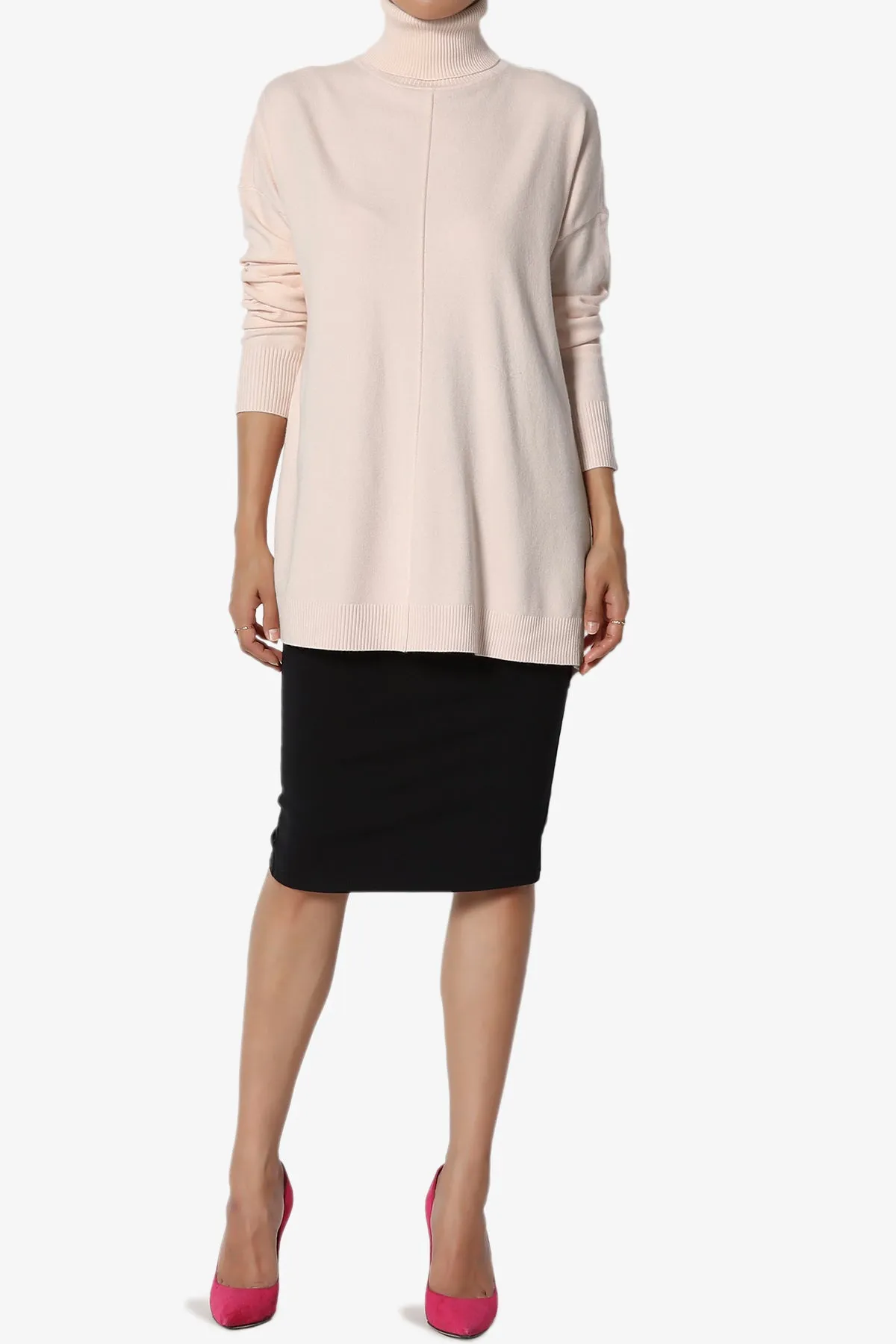 Henley Turtle Neck Knit Sweater
