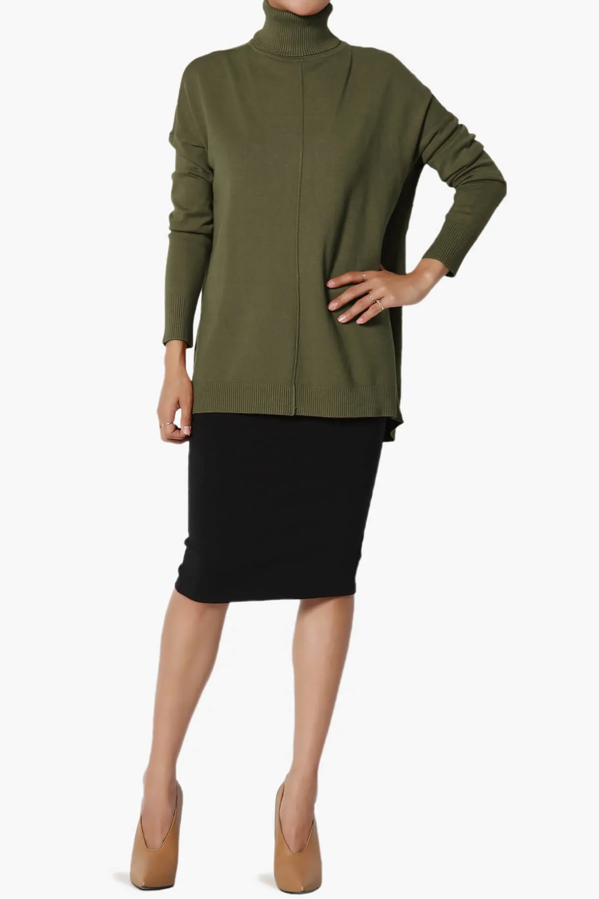 Henley Turtle Neck Knit Sweater