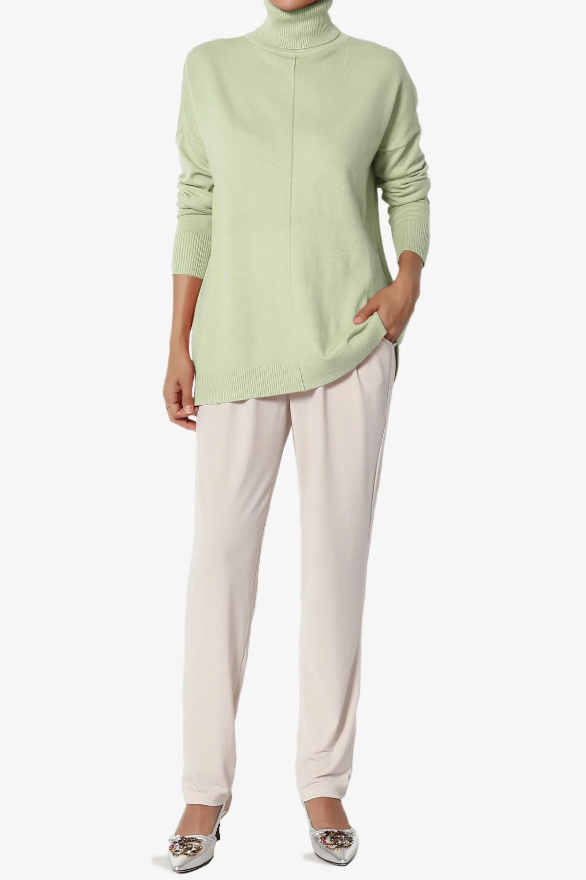 Henley Turtle Neck Knit Sweater