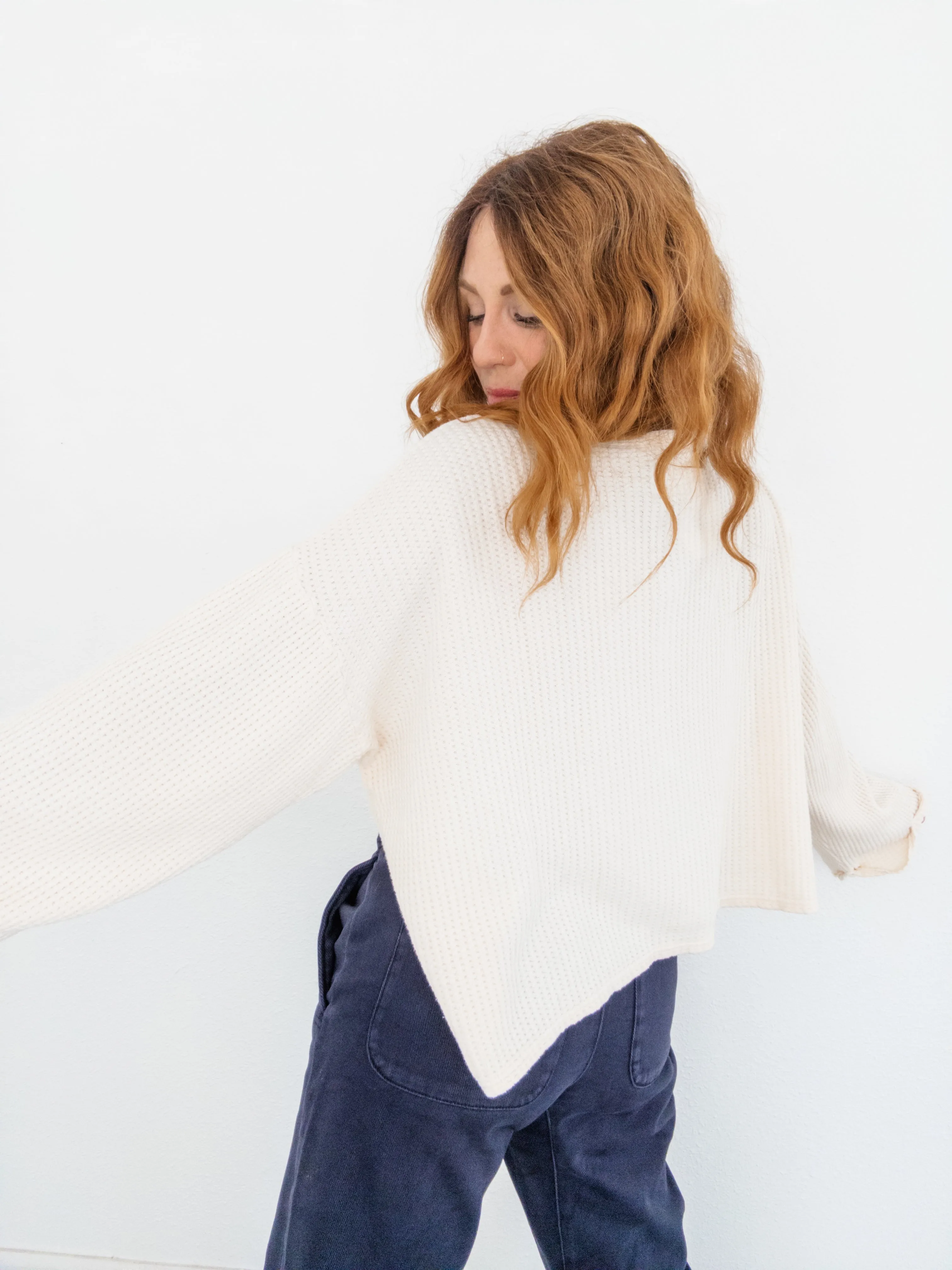 Henley Waffle Top