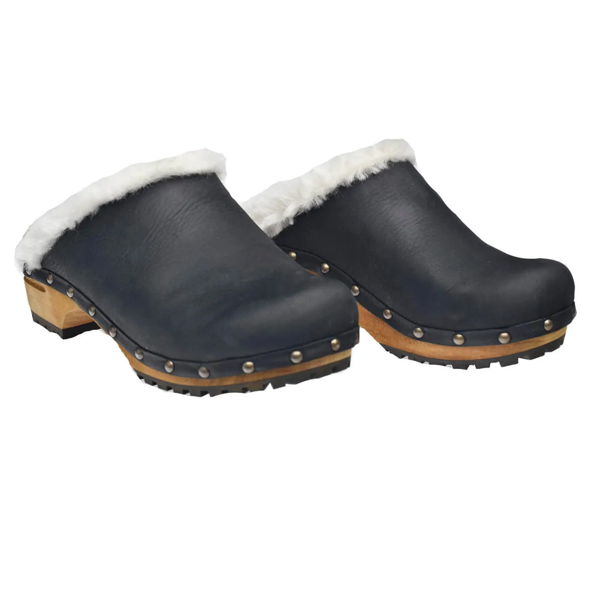Hese Women's Wood Clog in Black