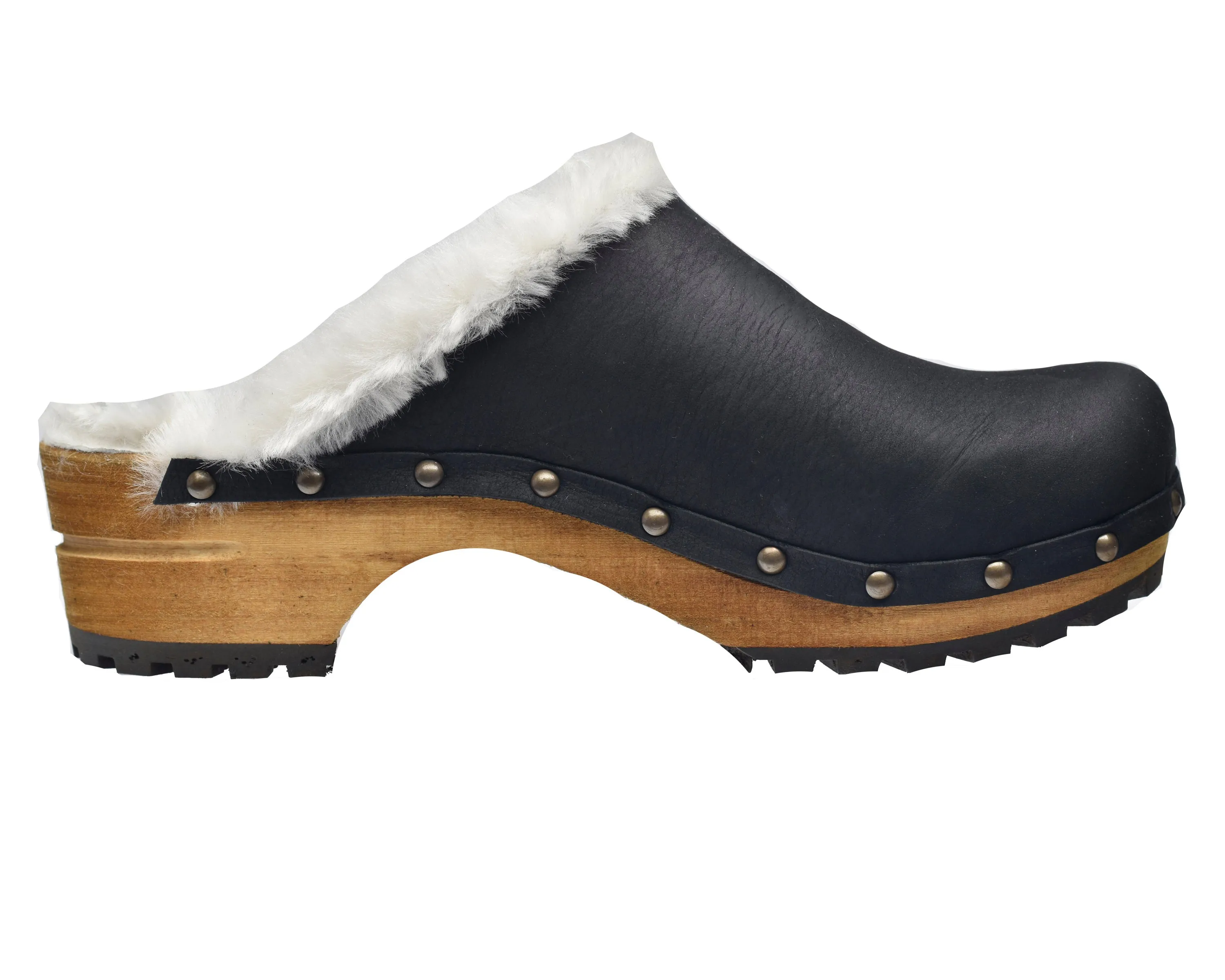 Hese Women's Wood Clog in Black