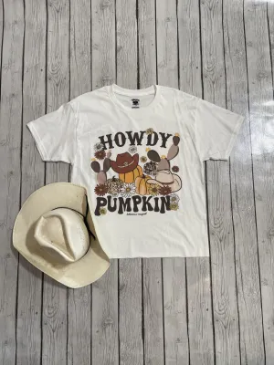 Howdy Pumpkin Cropped Tee