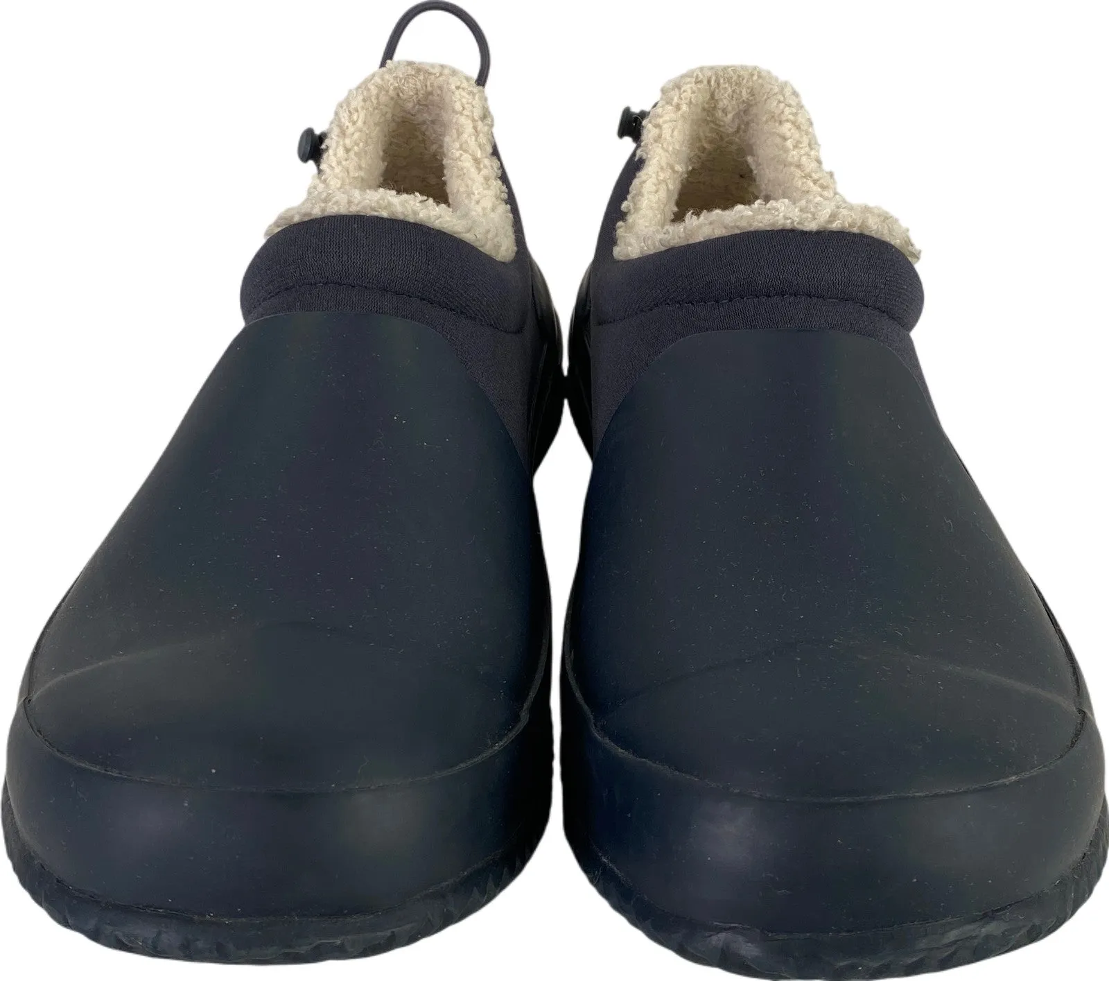 Hunter Women’s Blue Insulated Sherpa Low Top Rubber Slip On Clogs - 8