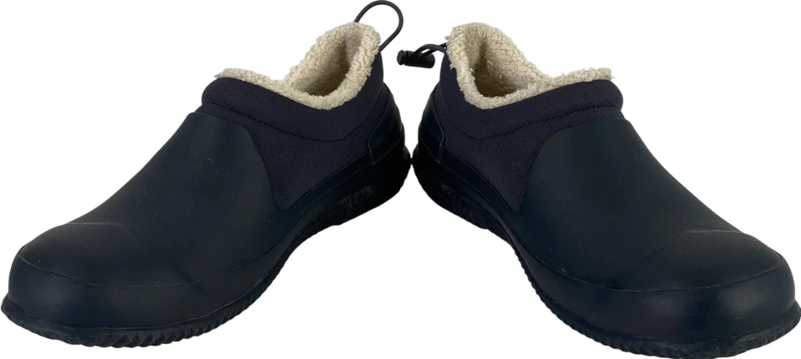 Hunter Women’s Blue Insulated Sherpa Low Top Rubber Slip On Clogs - 8