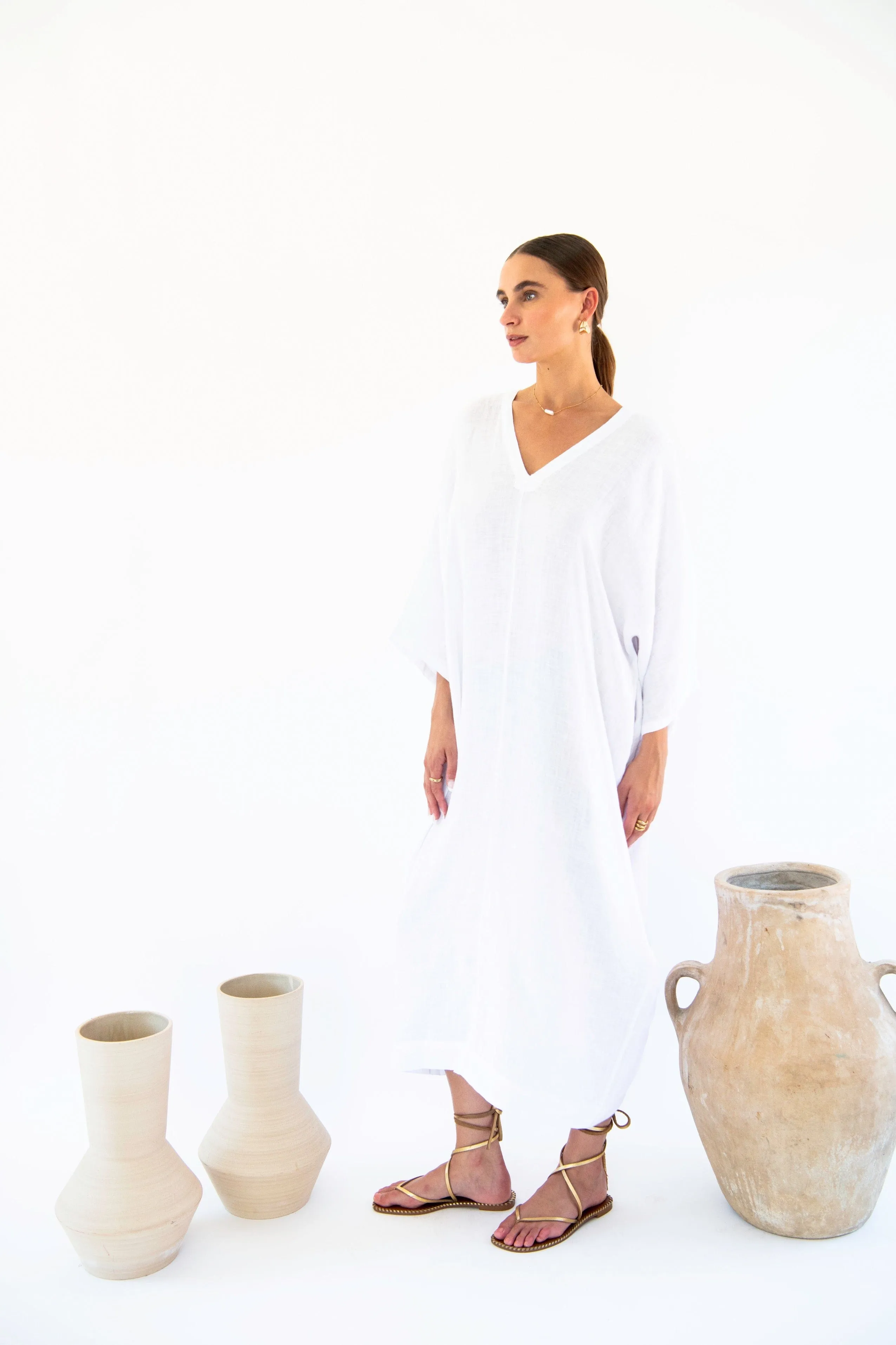 Isla Linen Kaftan | Multiple Colours