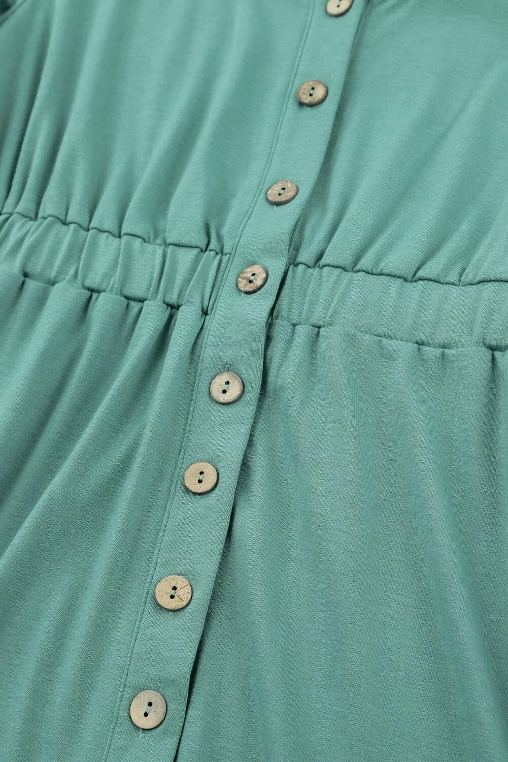 KaleaBoutique Button Up High Waist Long Sleeve Dress