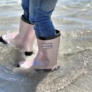 Kid's Stonz rubber Rain Boots in pink Metallic Haze