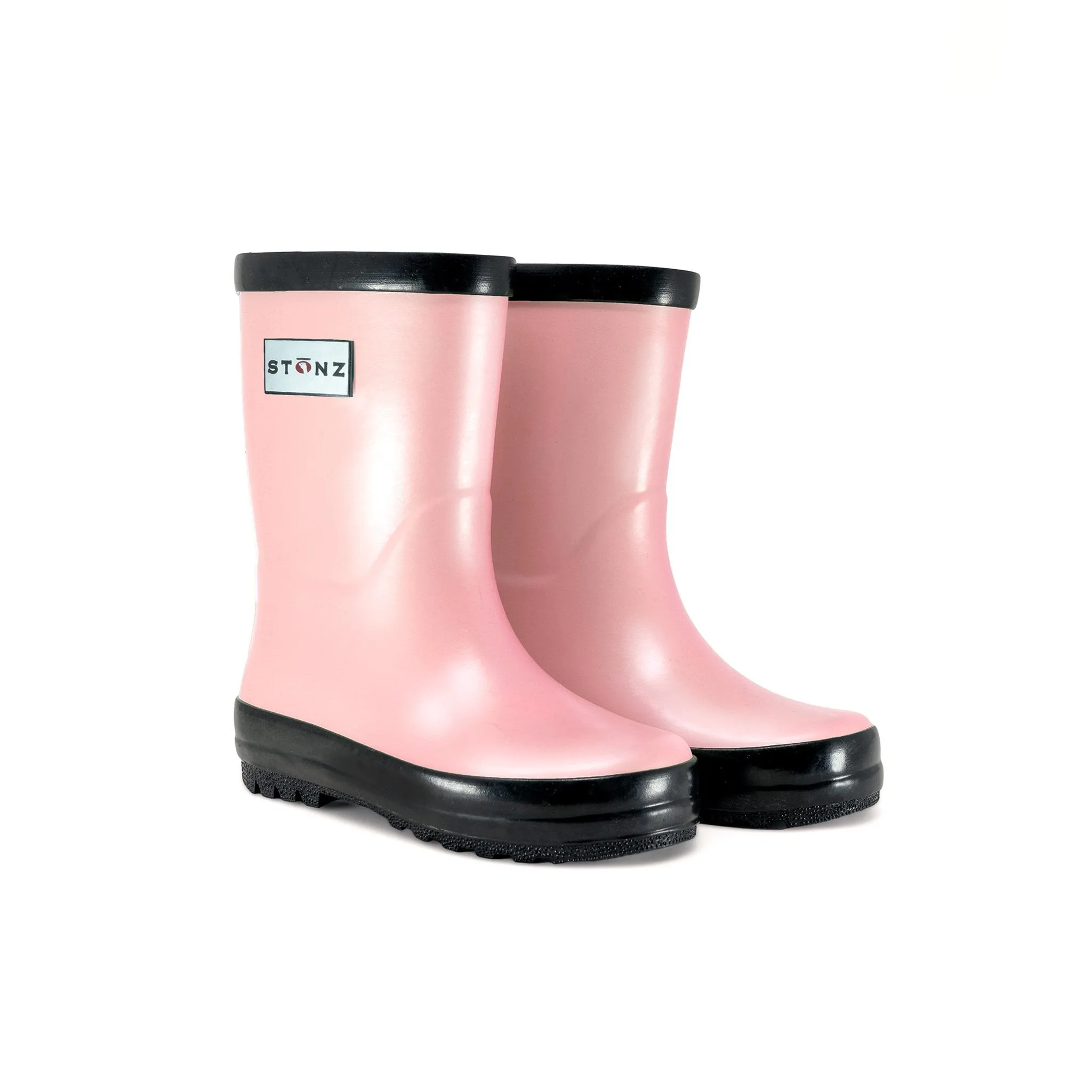 Kid's Stonz rubber Rain Boots in pink Metallic Haze